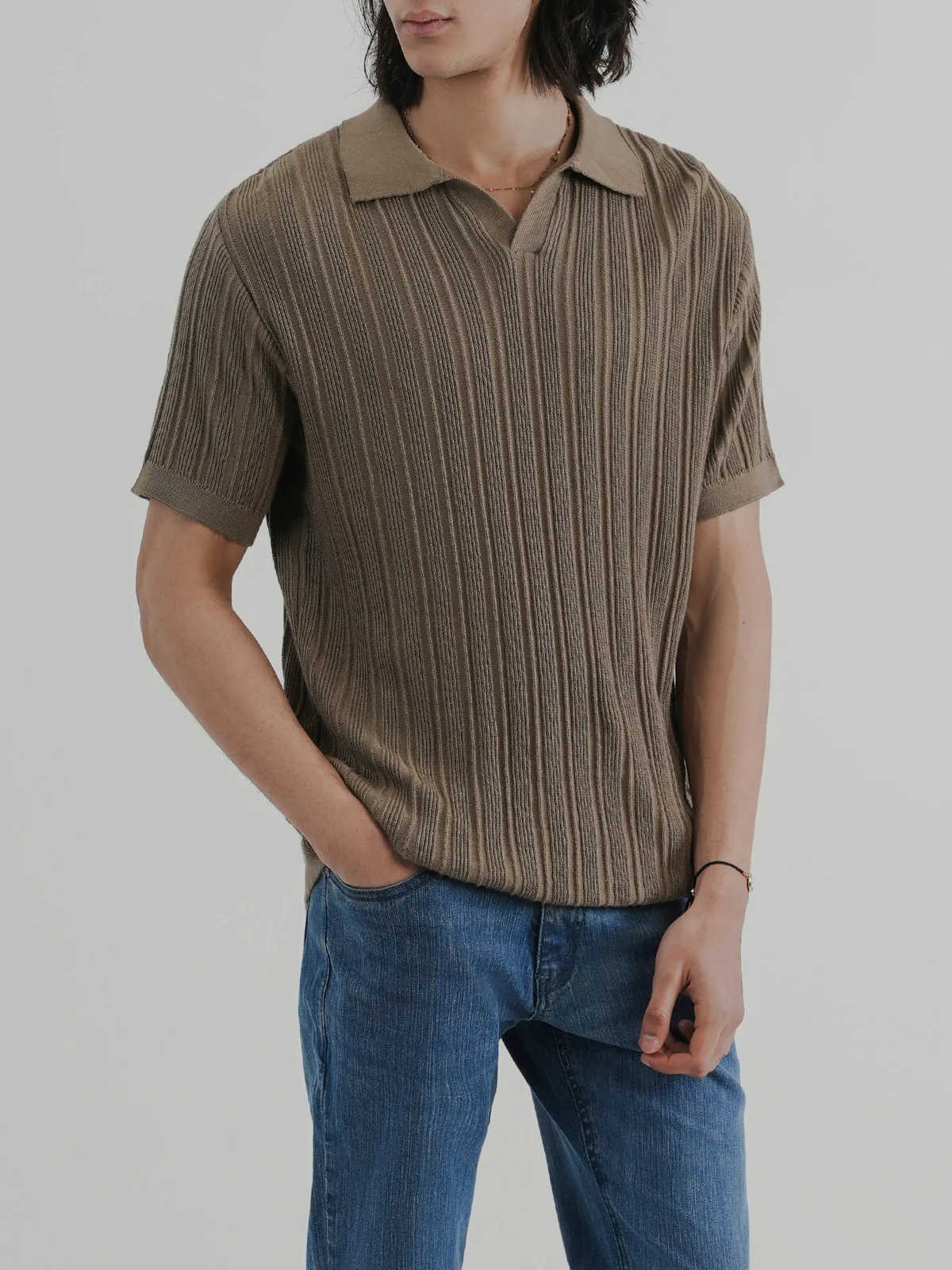 "DAMIEN" Regular Fit Knitted Polo Shirt