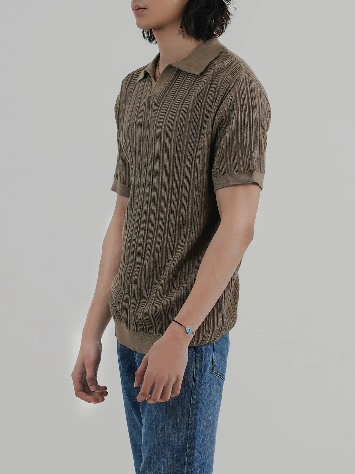 "DAMIEN" Regular Fit Knitted Polo Shirt - Image 2
