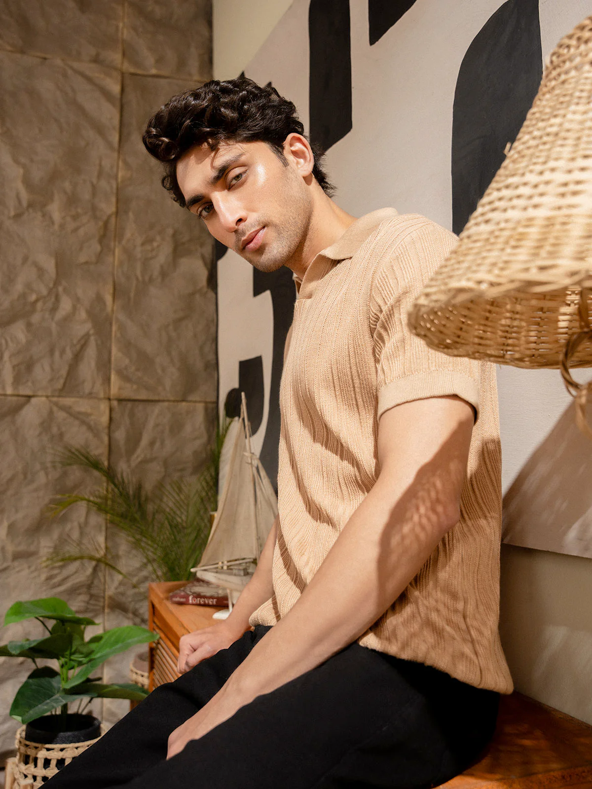 "DAMIEN" Regular Fit Knitted Polo Shirt - Image 3