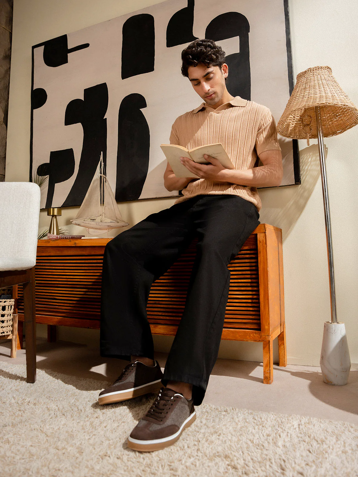 "DAMIEN" Regular Fit Knitted Polo Shirt - Image 4