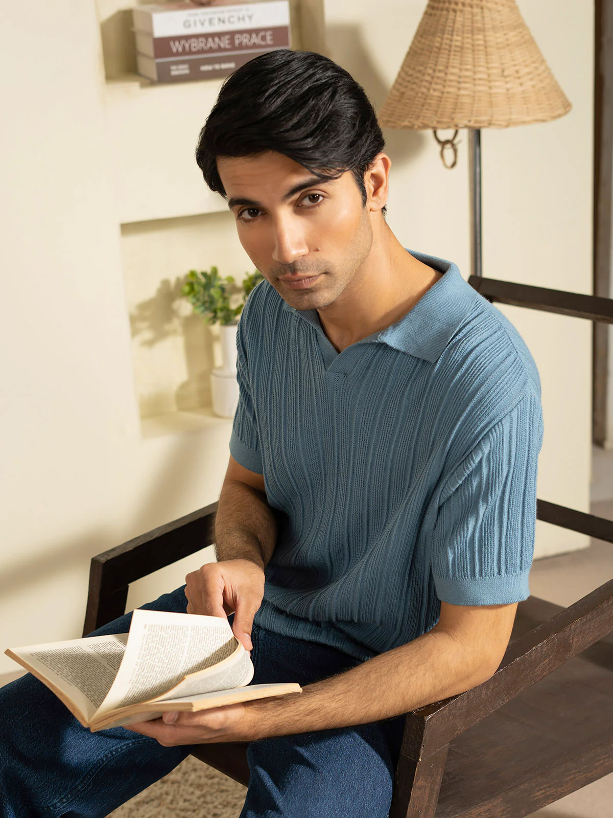 "DAMIEN" Regular Fit Knitted Polo Shirt