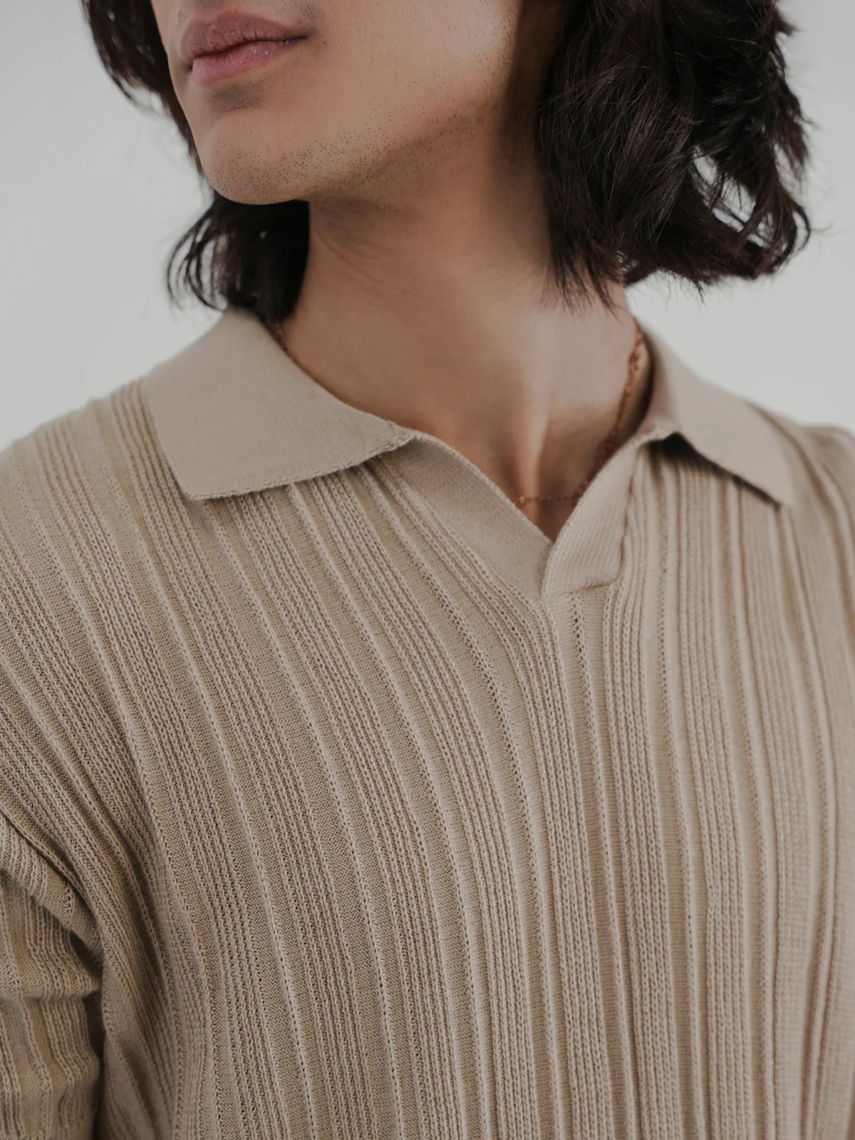 "DAMIEN" Regular Fit Knitted Polo Shirt - Image 5