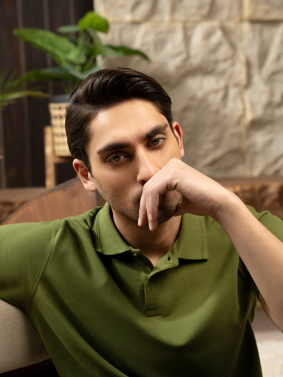 "DEAN" Regular Basic Pique Polo Shirt - Image 3