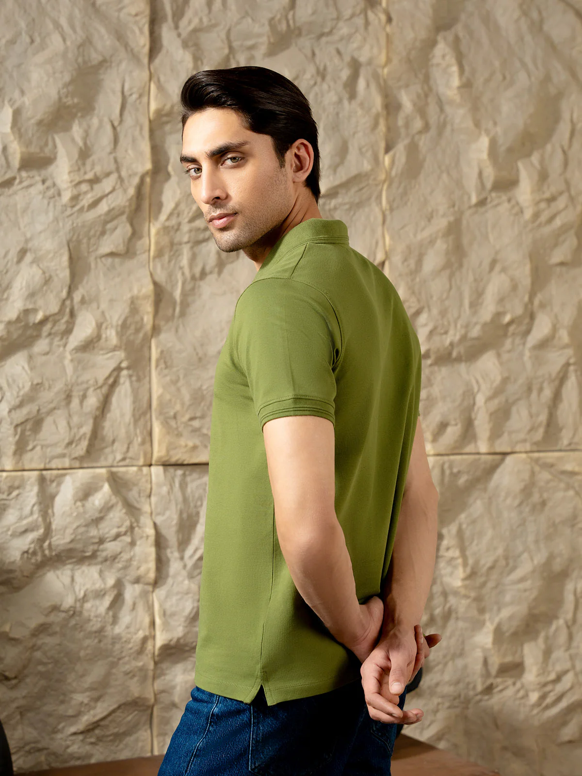 "DEAN" Regular Basic Pique Polo Shirt - Image 5