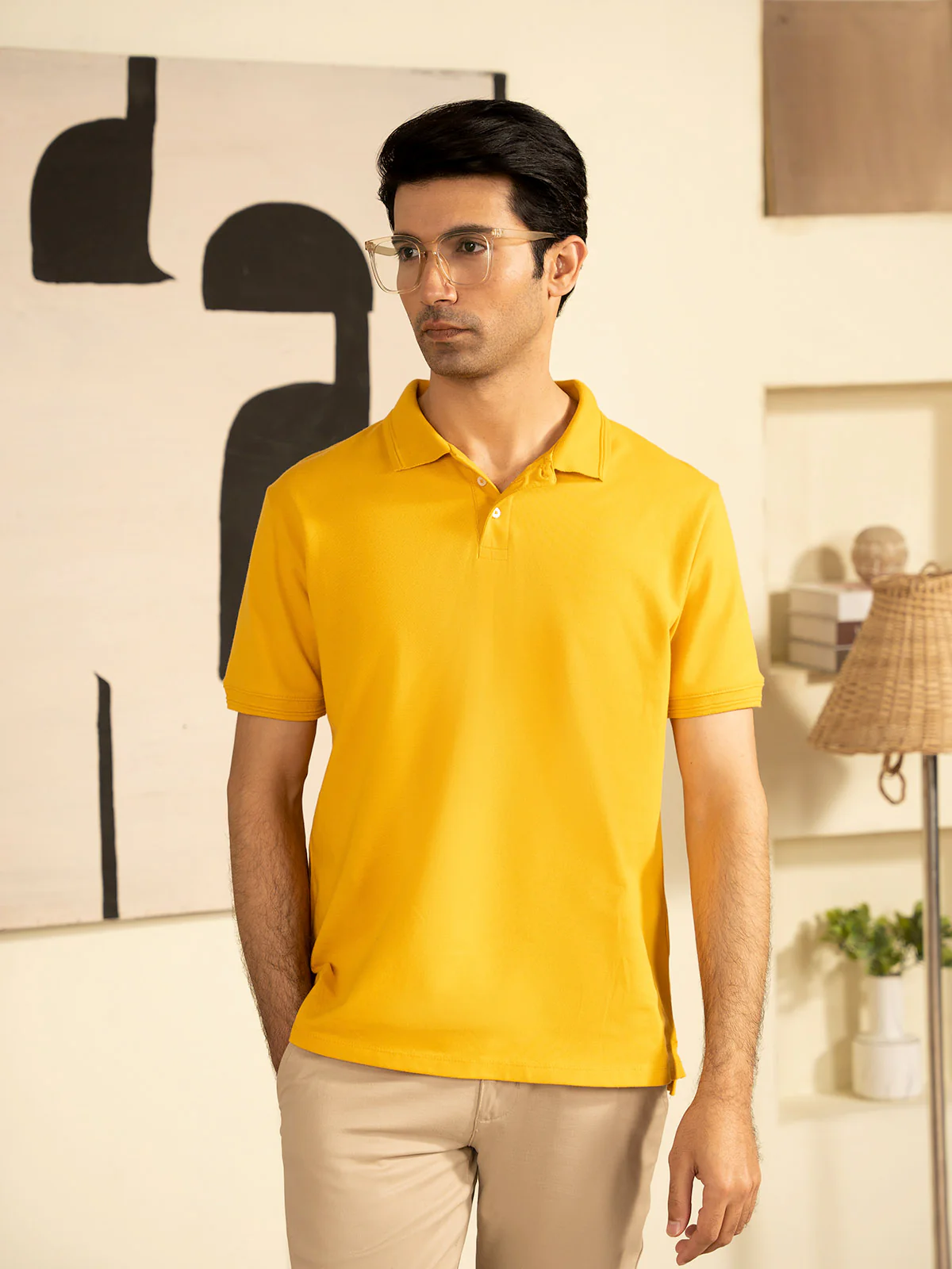 "DEAN" Regular Basic Pique Polo Shirt