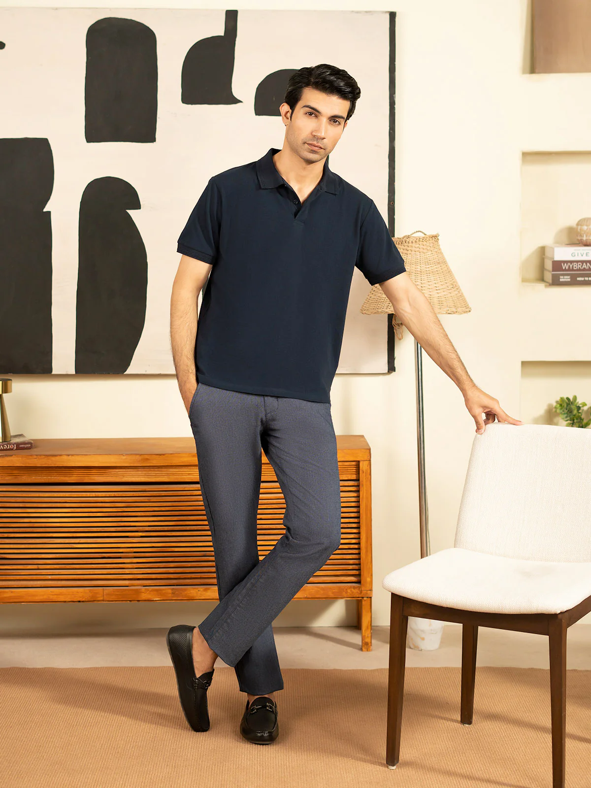 "DEAN" Regular Basic Pique Polo Shirt - Image 2