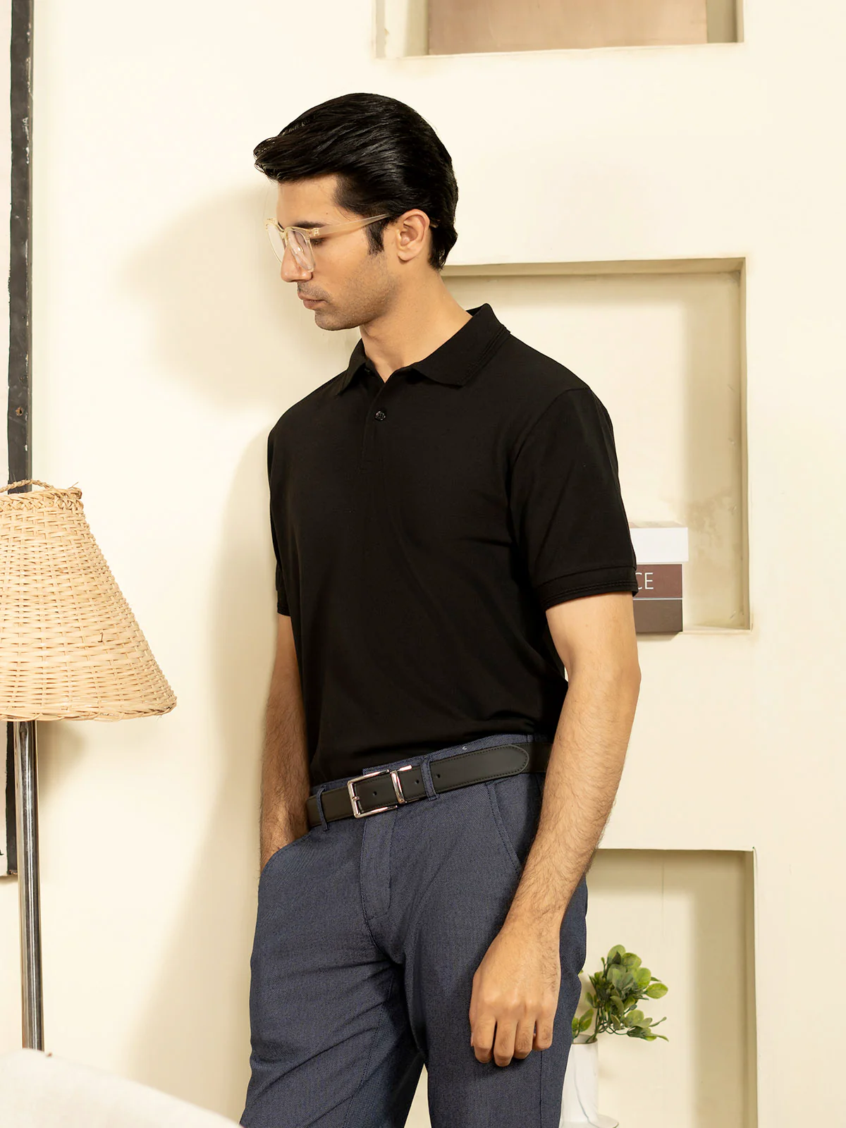 "DEAN" Regular Basic Pique Polo Shirt - Image 4