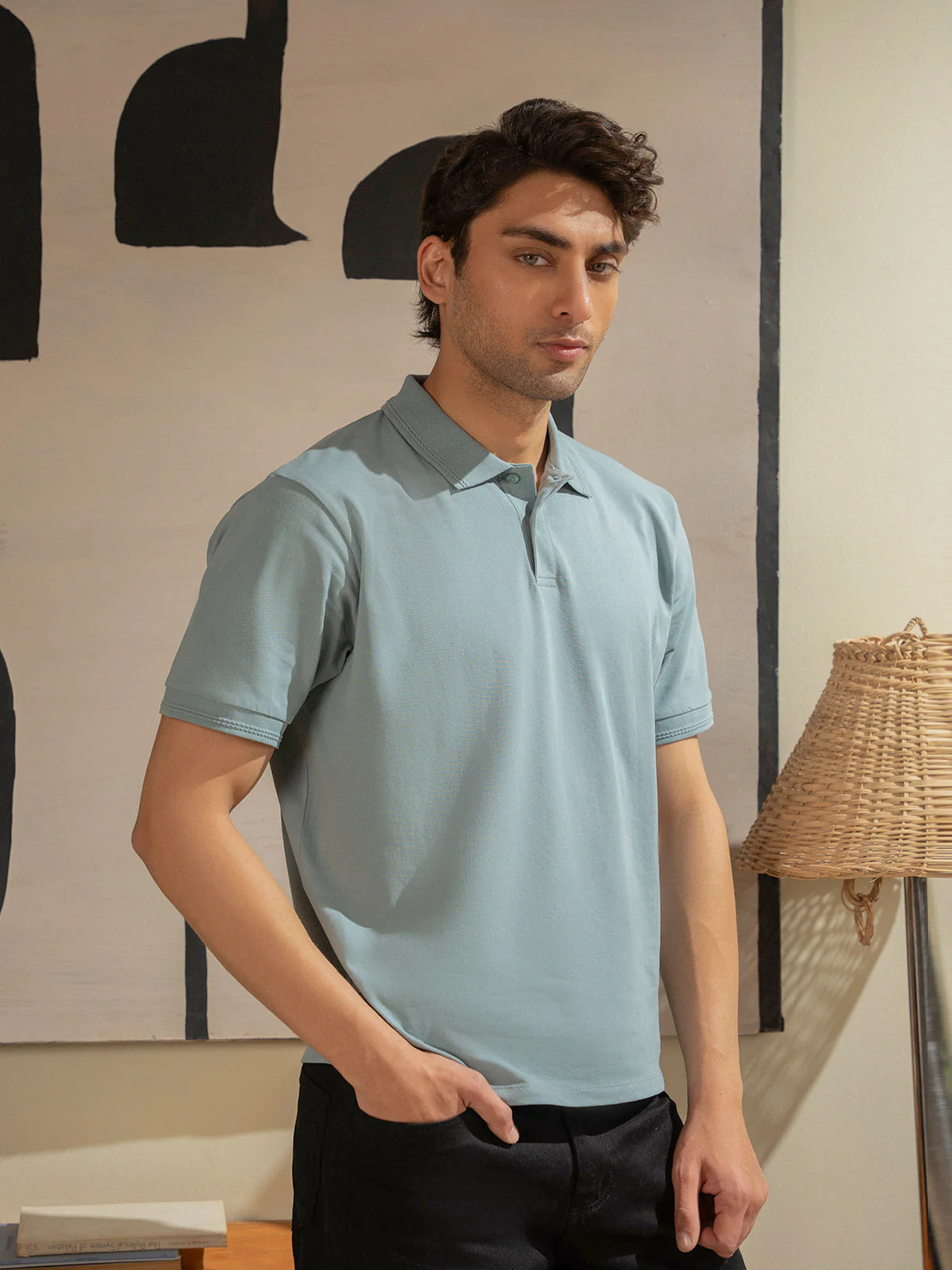 "DEAN" Regular Basic Pique Polo Shirt