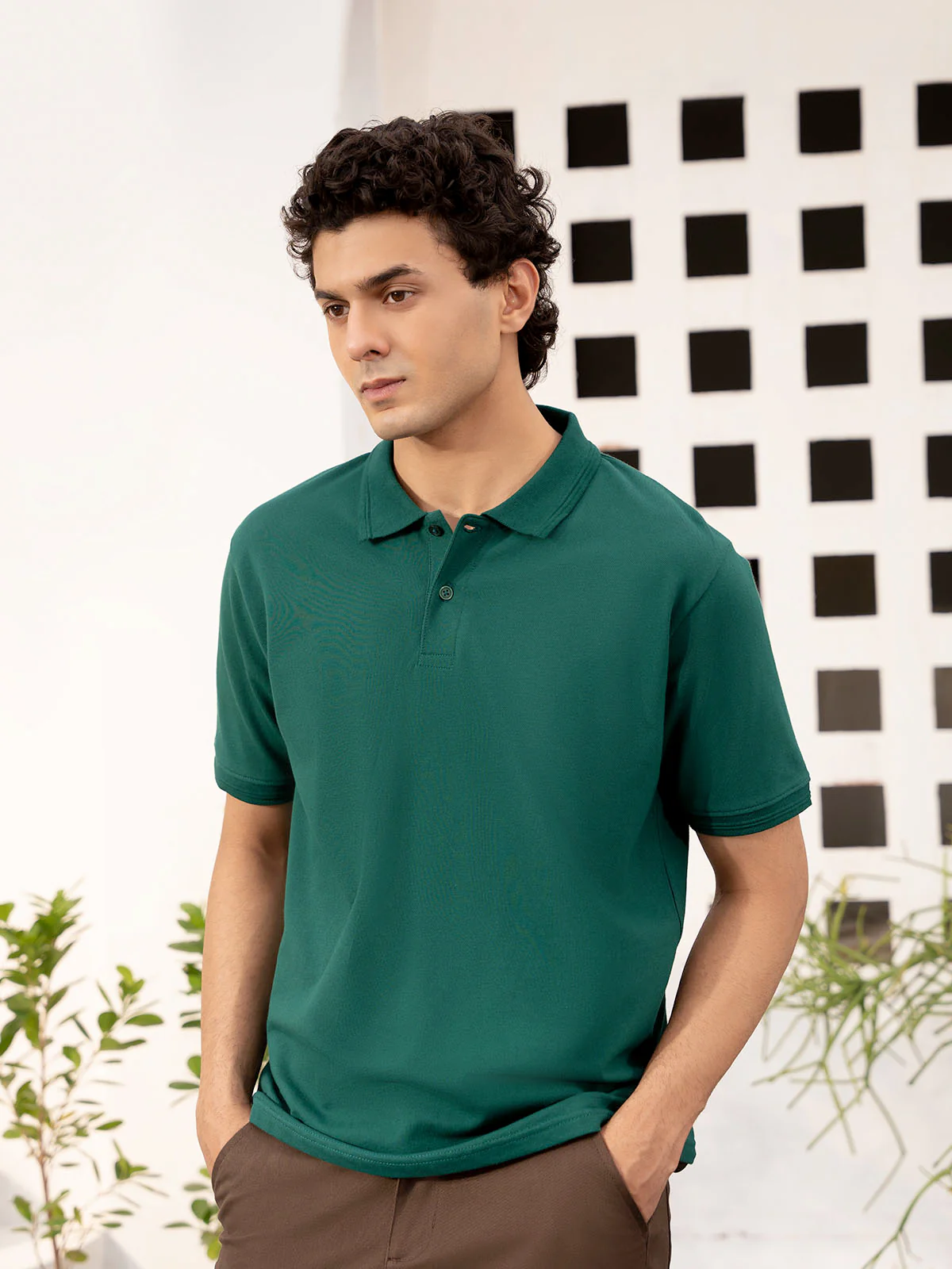 "DEAN" Regular Basic Pique Polo Shirt