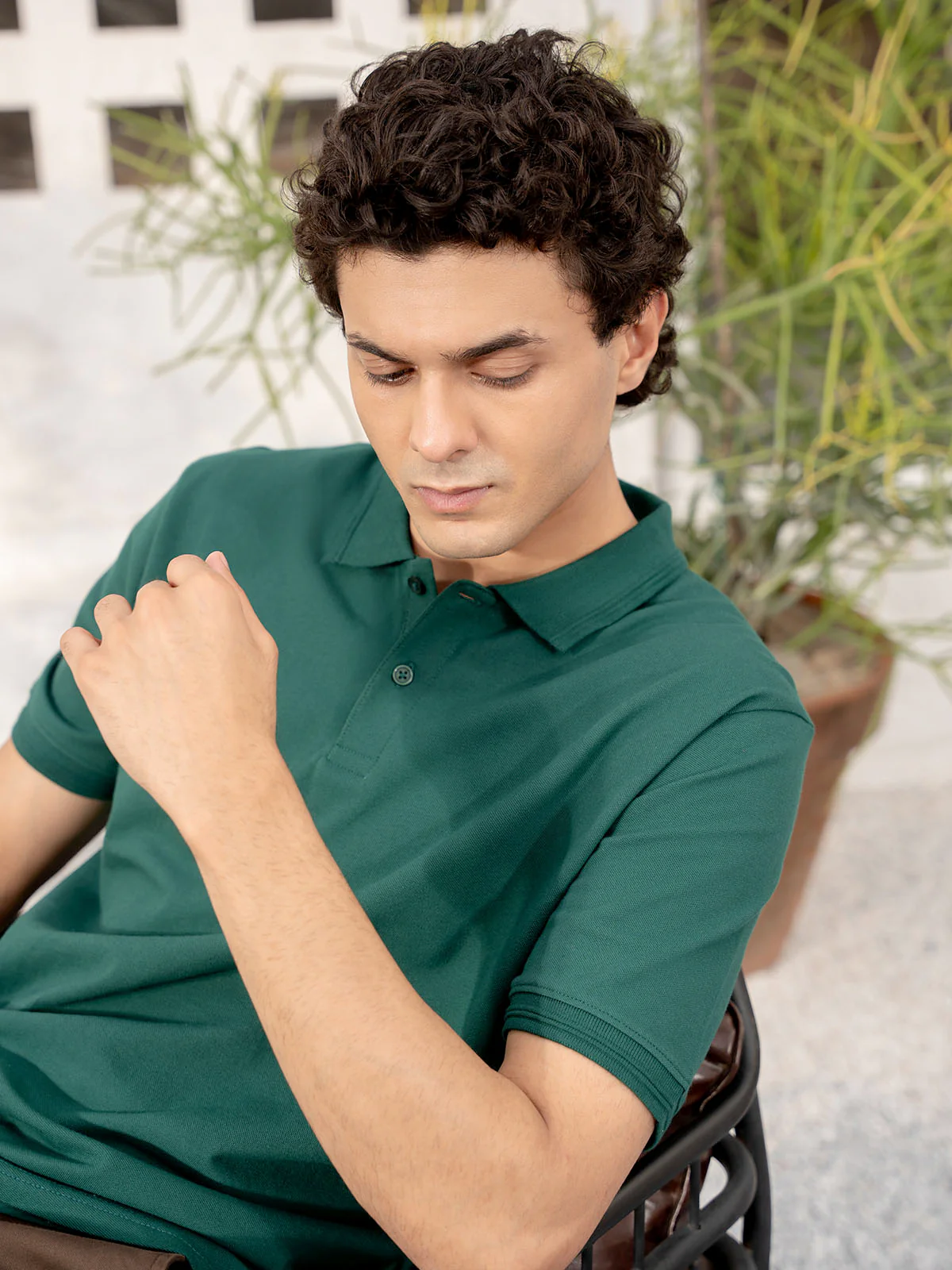 "DEAN" Regular Basic Pique Polo Shirt - Image 4