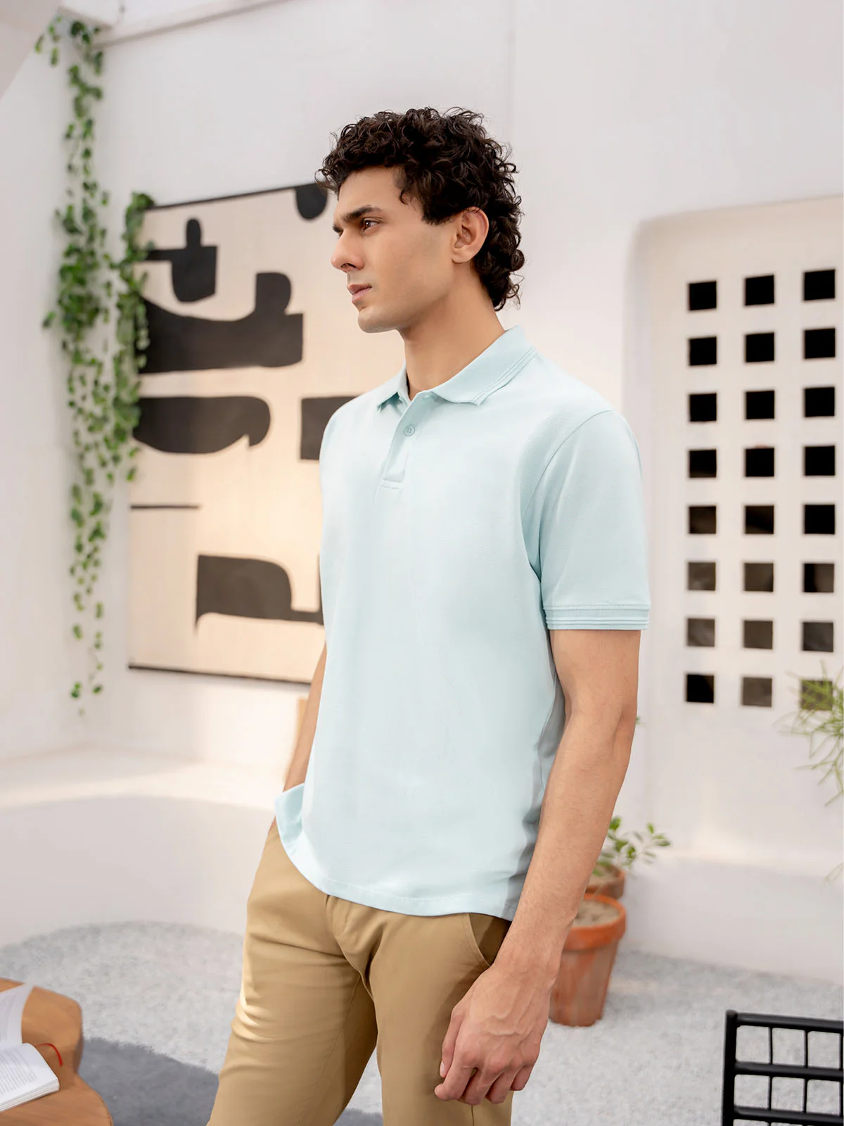 "DEAN" Regular Basic Pique Polo Shirt