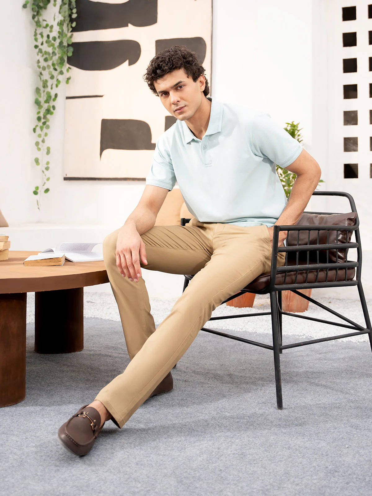 "DEAN" Regular Basic Pique Polo Shirt - Image 3