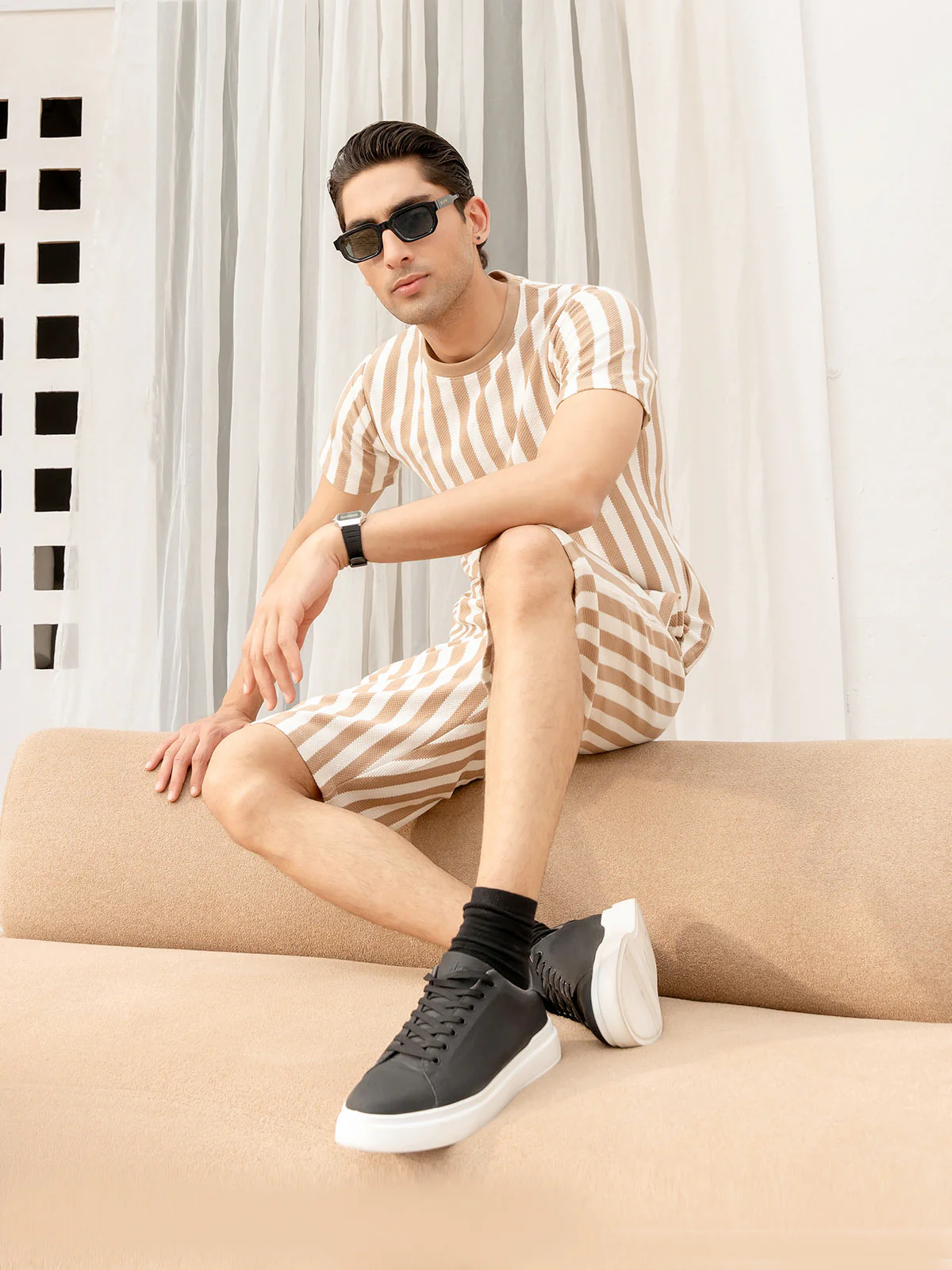 "DEION" Basic Jacquard Co Ord Set - Image 2