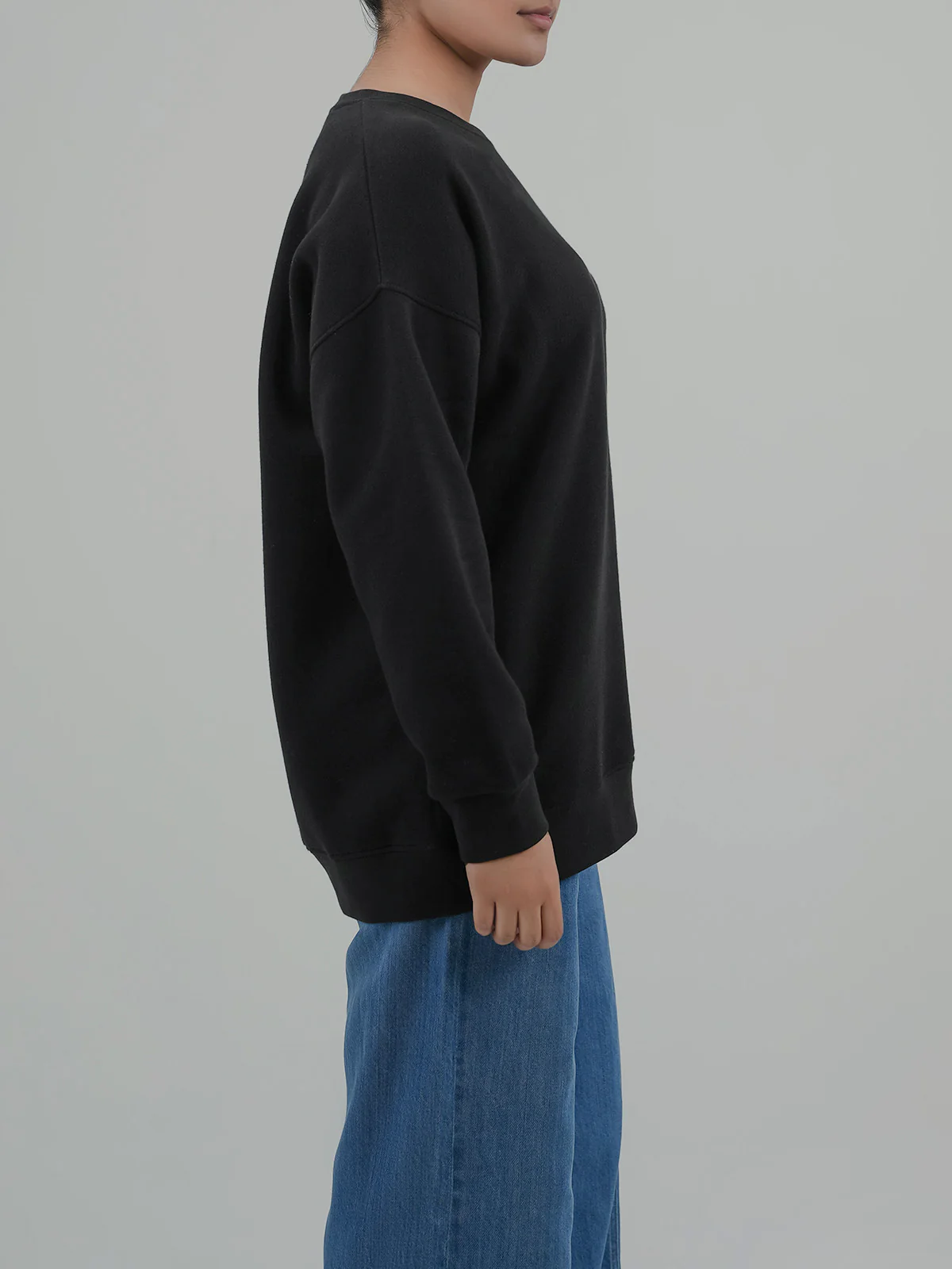 "DEMETER" Textured Fleece Sweatshirt - Image 3