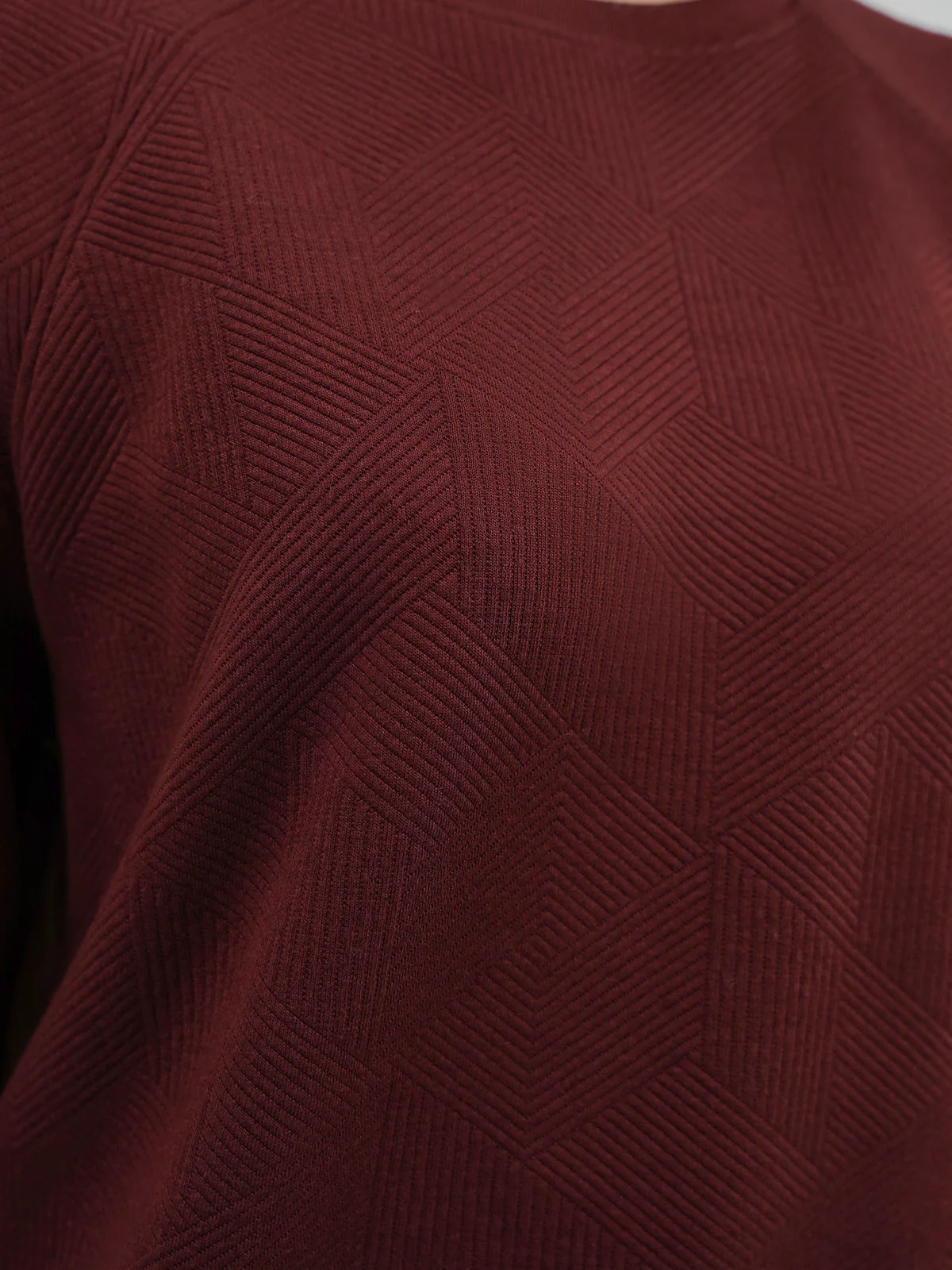 "DEMETER" Textured Fleece Sweatshirt - Image 6