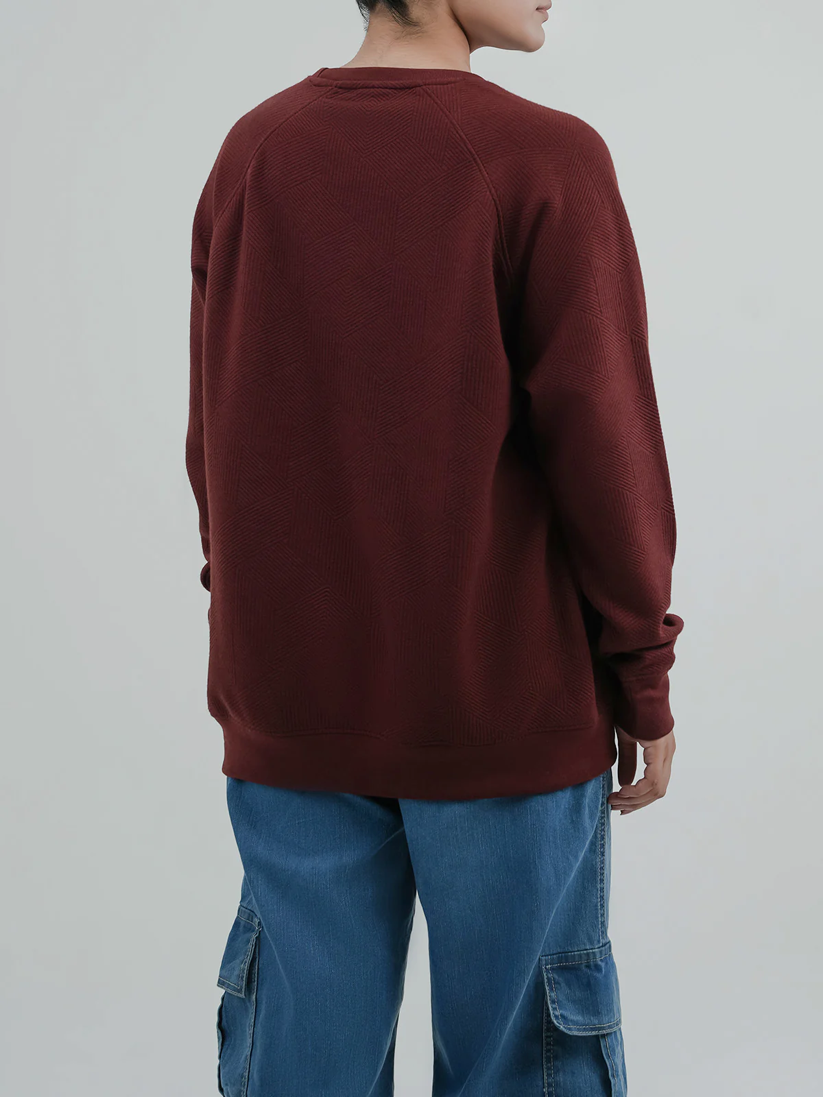 "DEMETER" Textured Fleece Sweatshirt - Image 7
