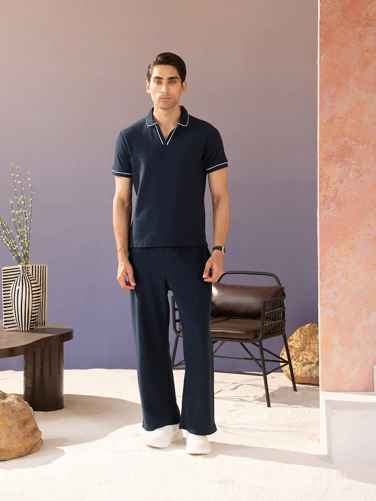 "DENIZ" Regular Fit Jacquard Co Ord Set
