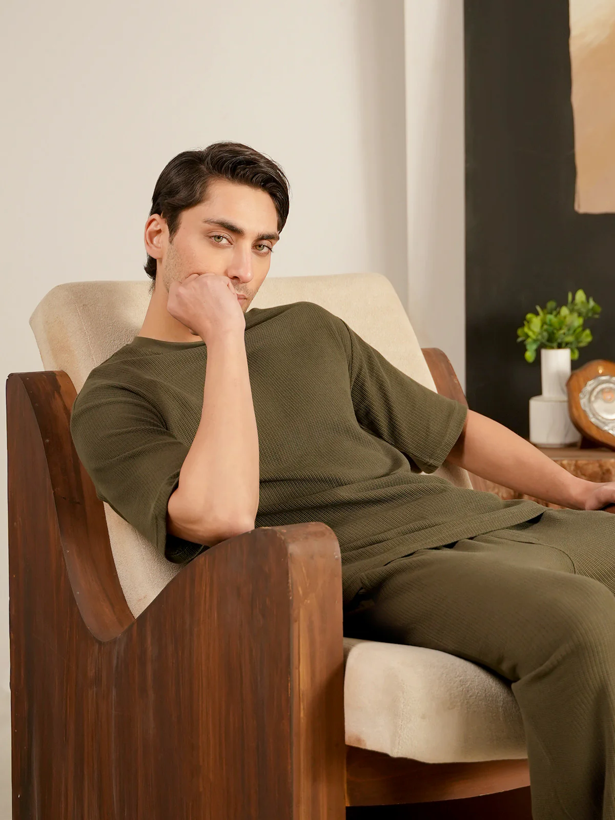 "DENNIS" Jacquard Loose Fit Co Ord Set - Image 3