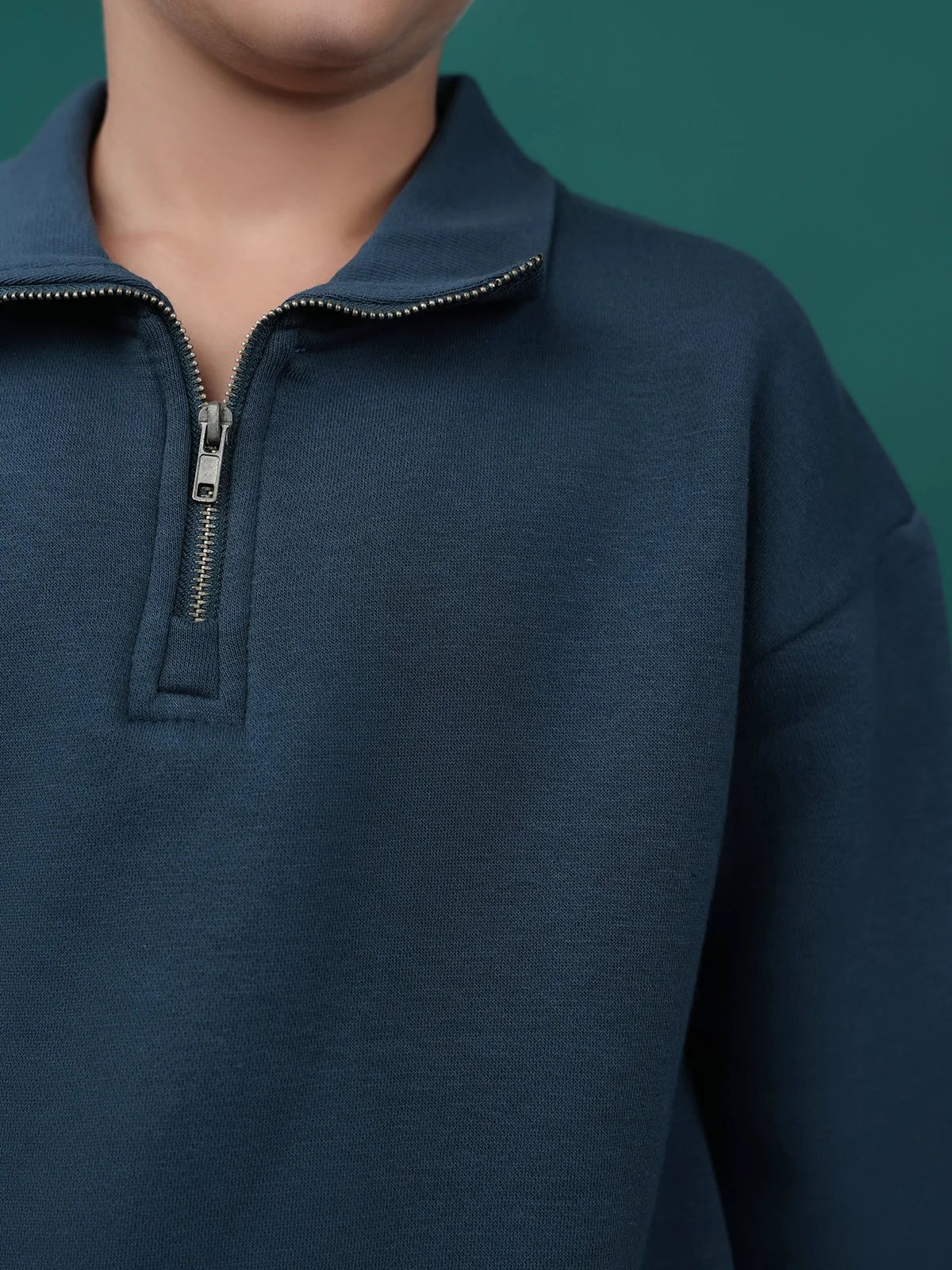 "DEWITT" Half Zipper Fleece Sweatshirt - Image 4