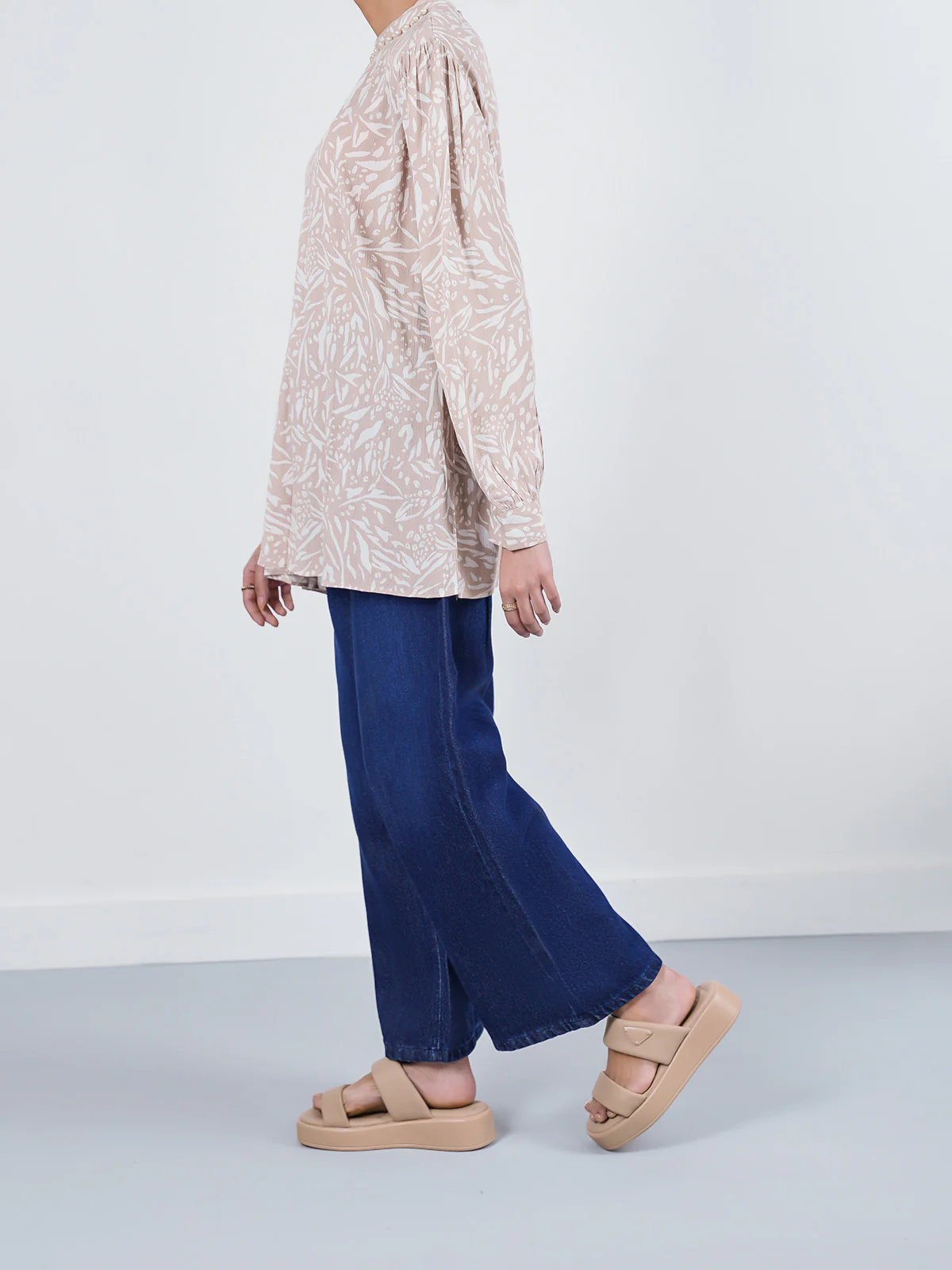 "DHIREN" Classic Wide Leg Denim Pant - Image 3