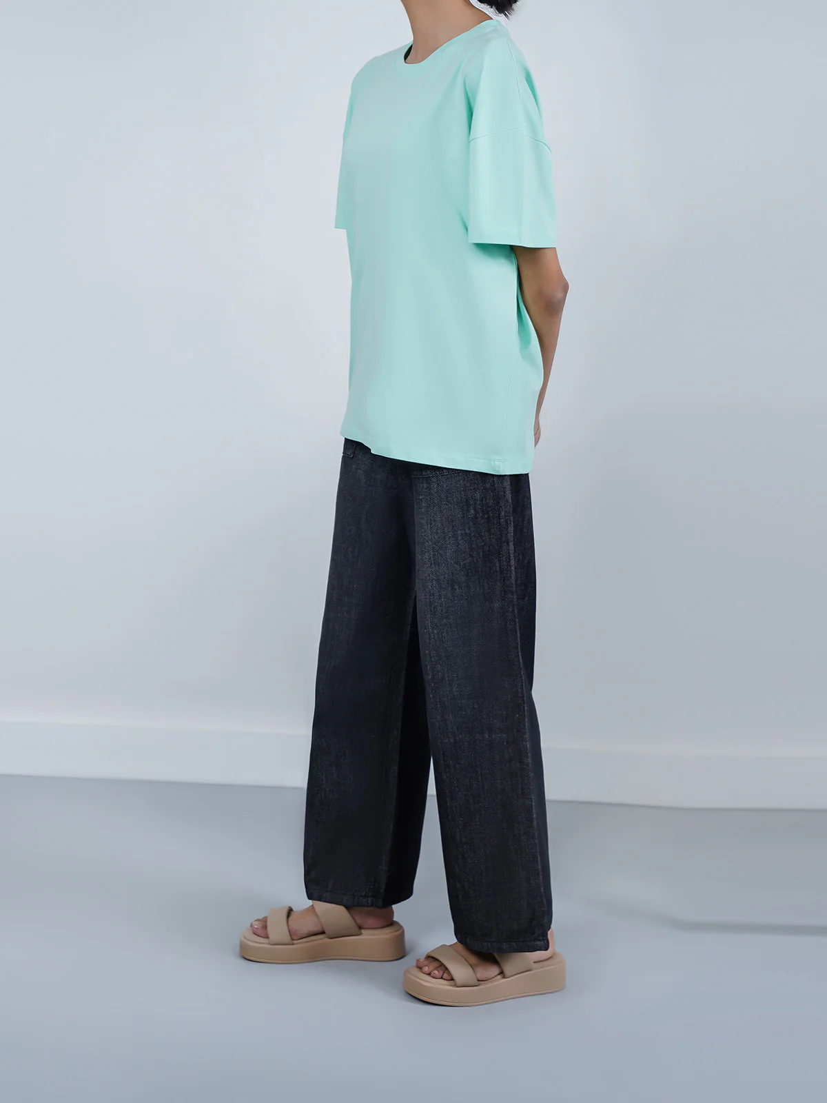 "DHIREN" Classic Wide Leg Denim Pant - Image 3