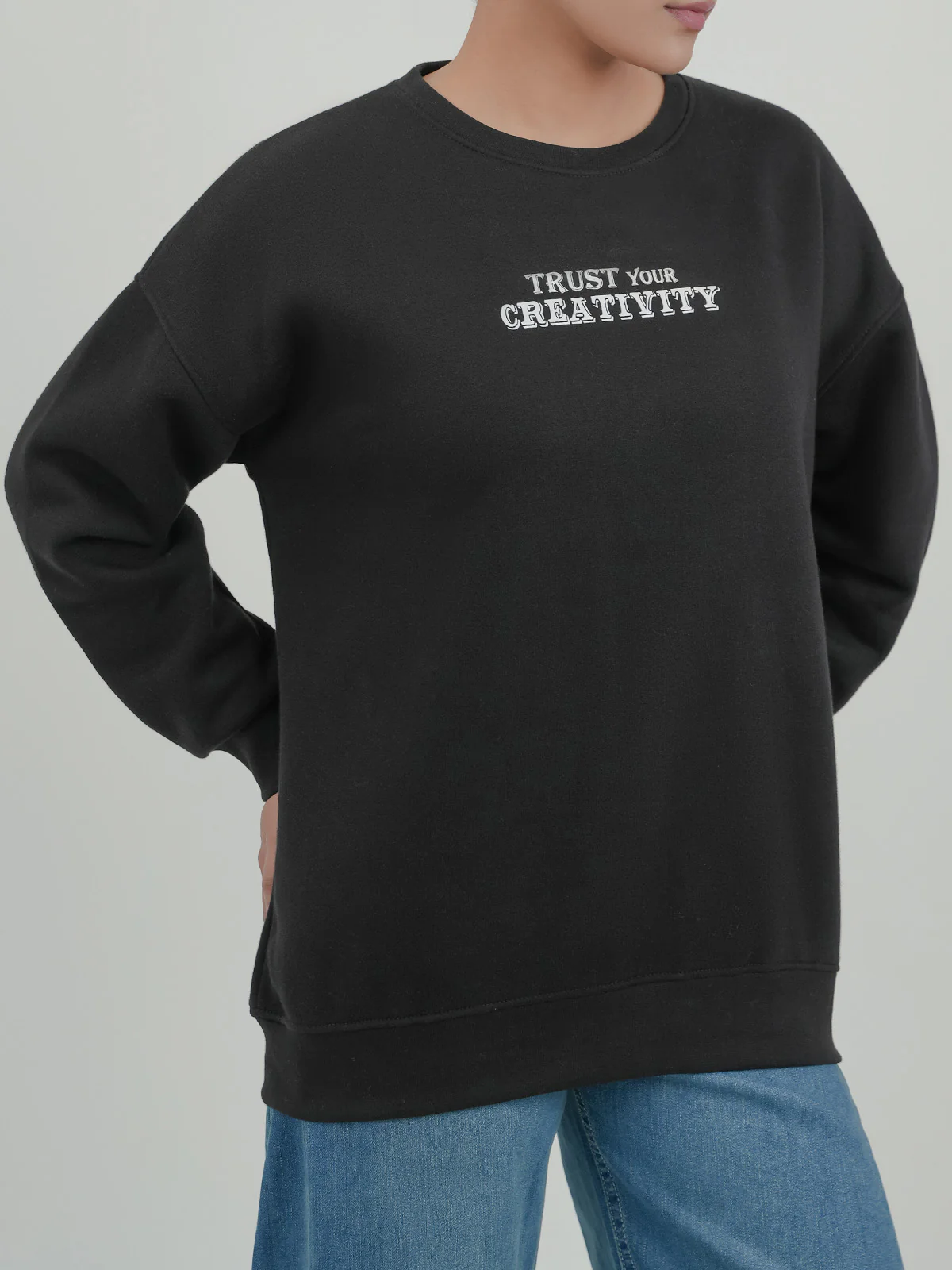 "DIANDRA" Cozy Graphic Fleece Sweatshirt - Image 4