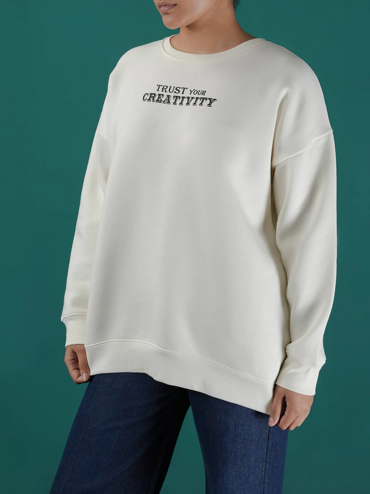 "DIANDRA" Cozy Graphic Fleece Sweatshirt - Image 4