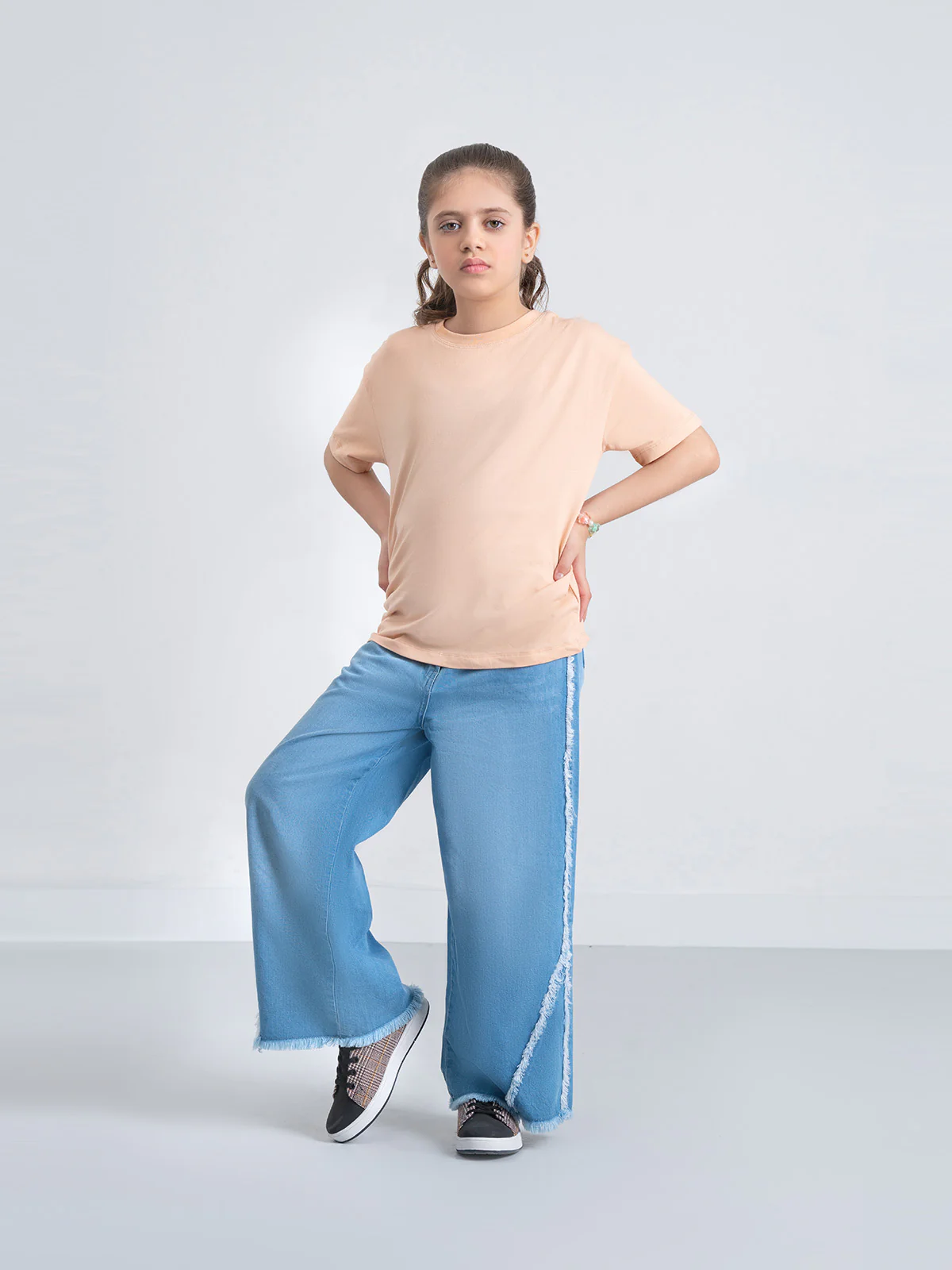 "DONIER" Stylish Wide Leg Denim Pant - Image 2