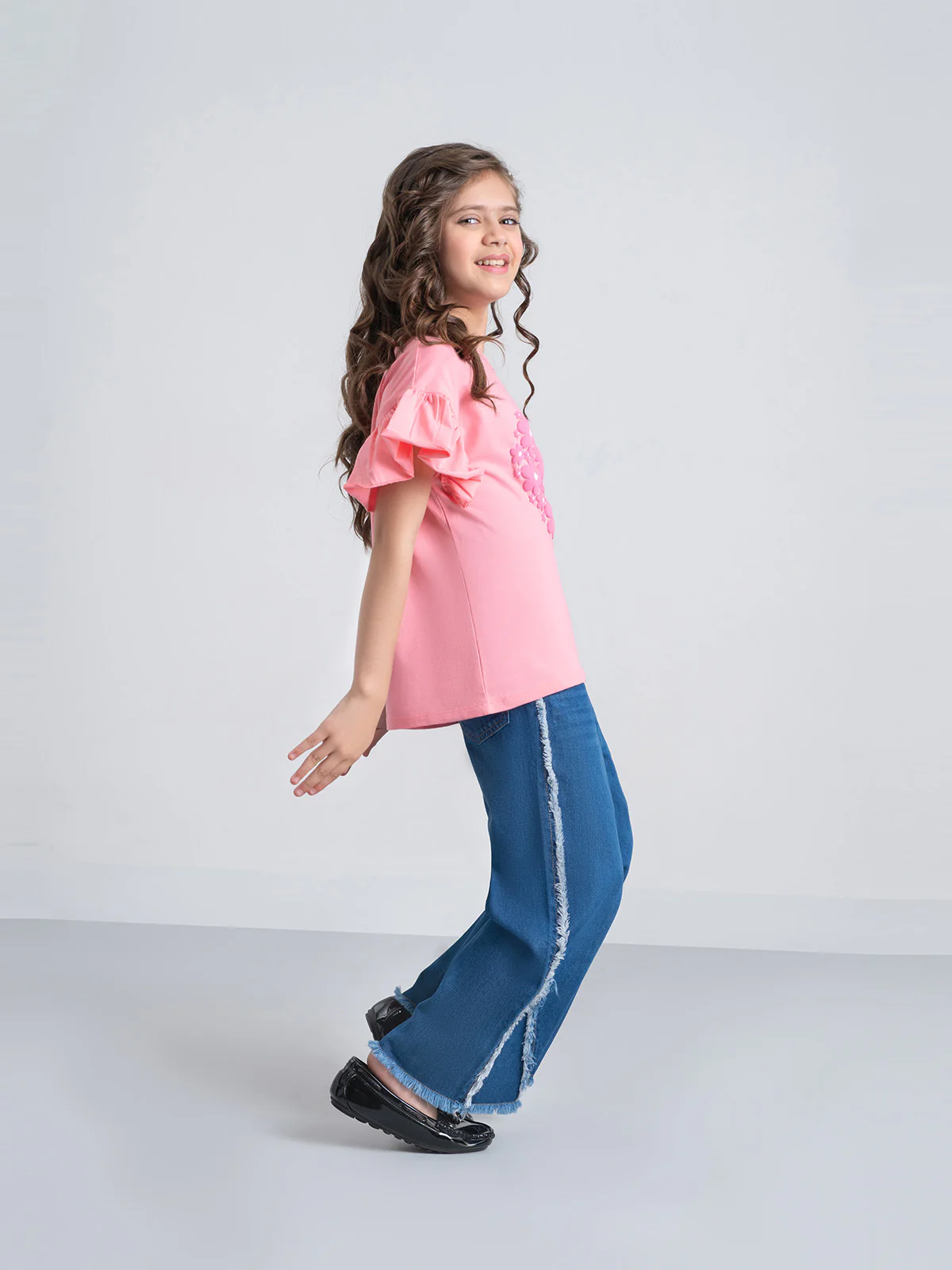 "DONIER" Stylish Wide Leg Denim Pant - Image 3