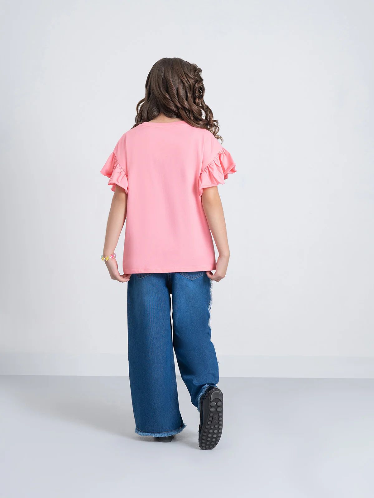 "DONIER" Stylish Wide Leg Denim Pant - Image 4