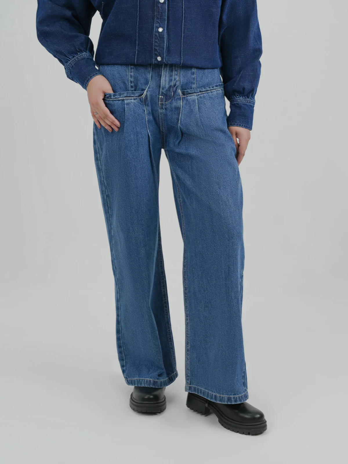 "EDUARD"  Stylish Wide Leg Denim Pant