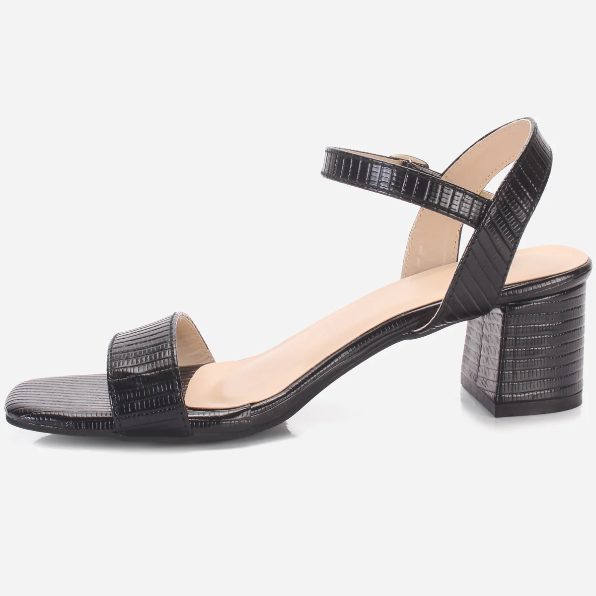 Womens "ZOYIA" Open Toe Block Heeled Sandals - Image 3
