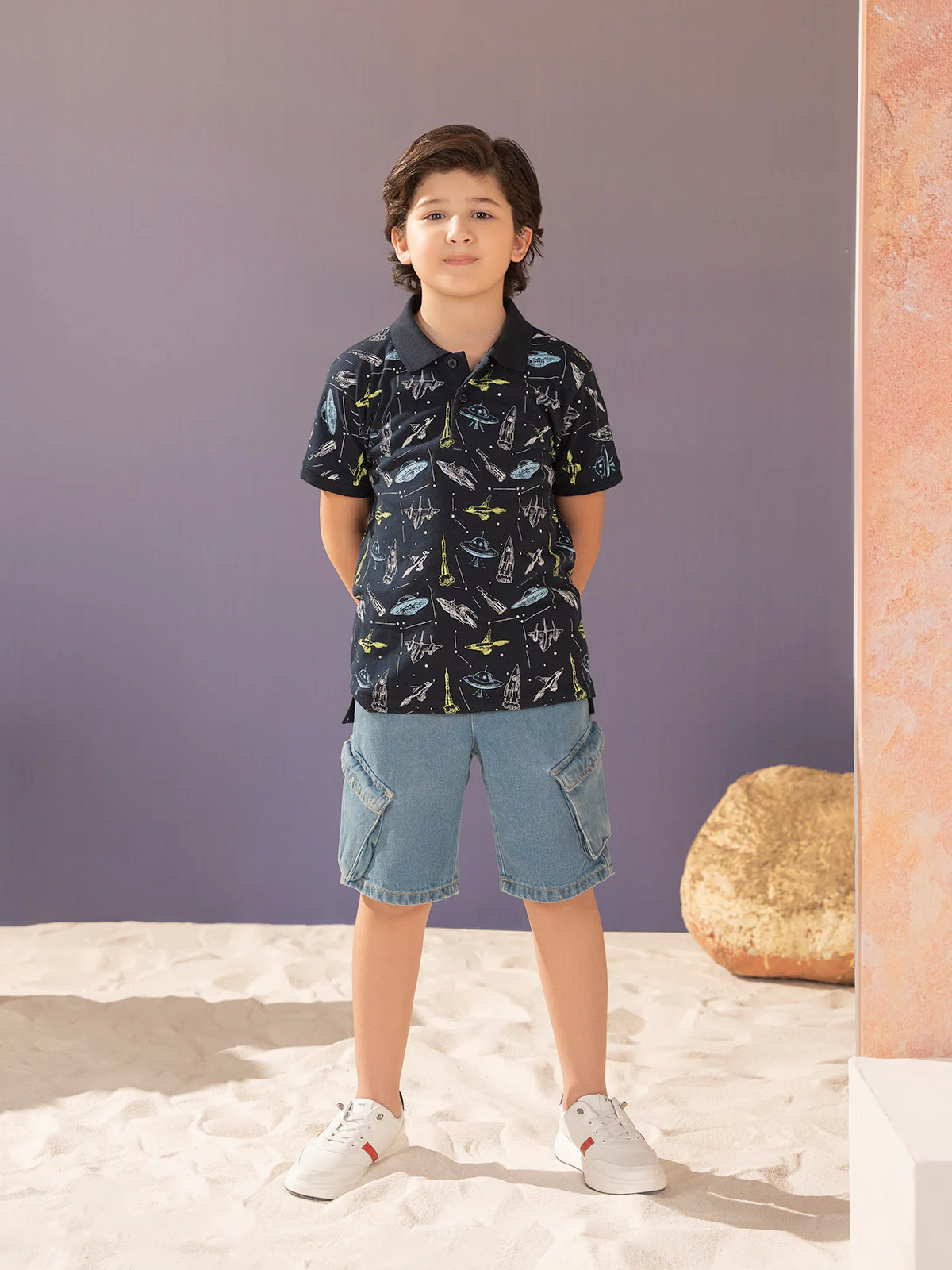 "ELISEO" Printed Regular Fit Polo Shirt