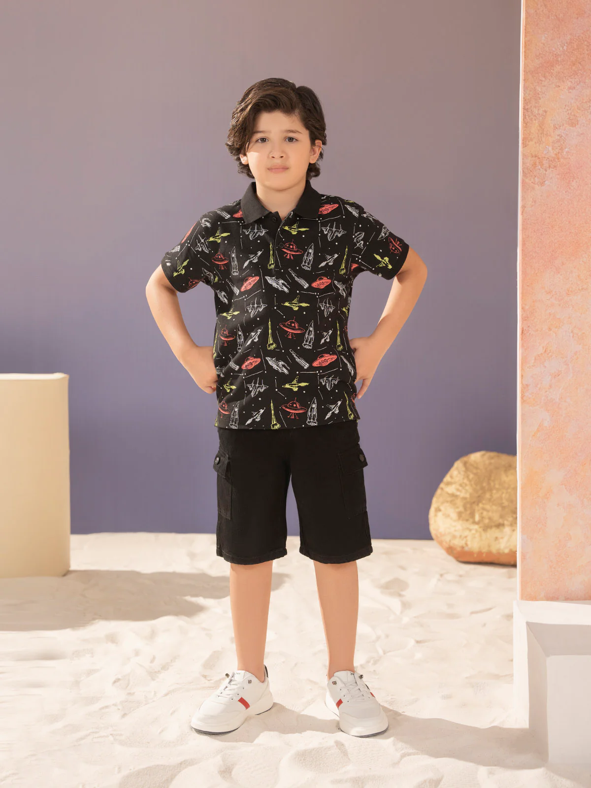 "ELISEO" Printed Regular Fit Polo Shirt
