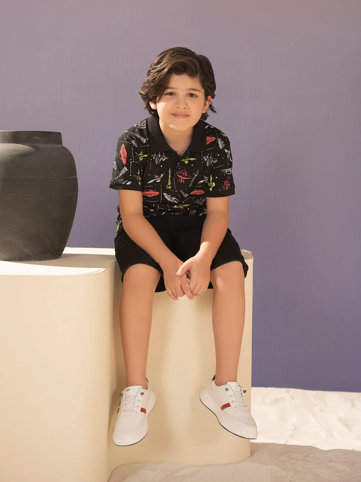 "ELISEO" Printed Regular Fit Polo Shirt - Image 2