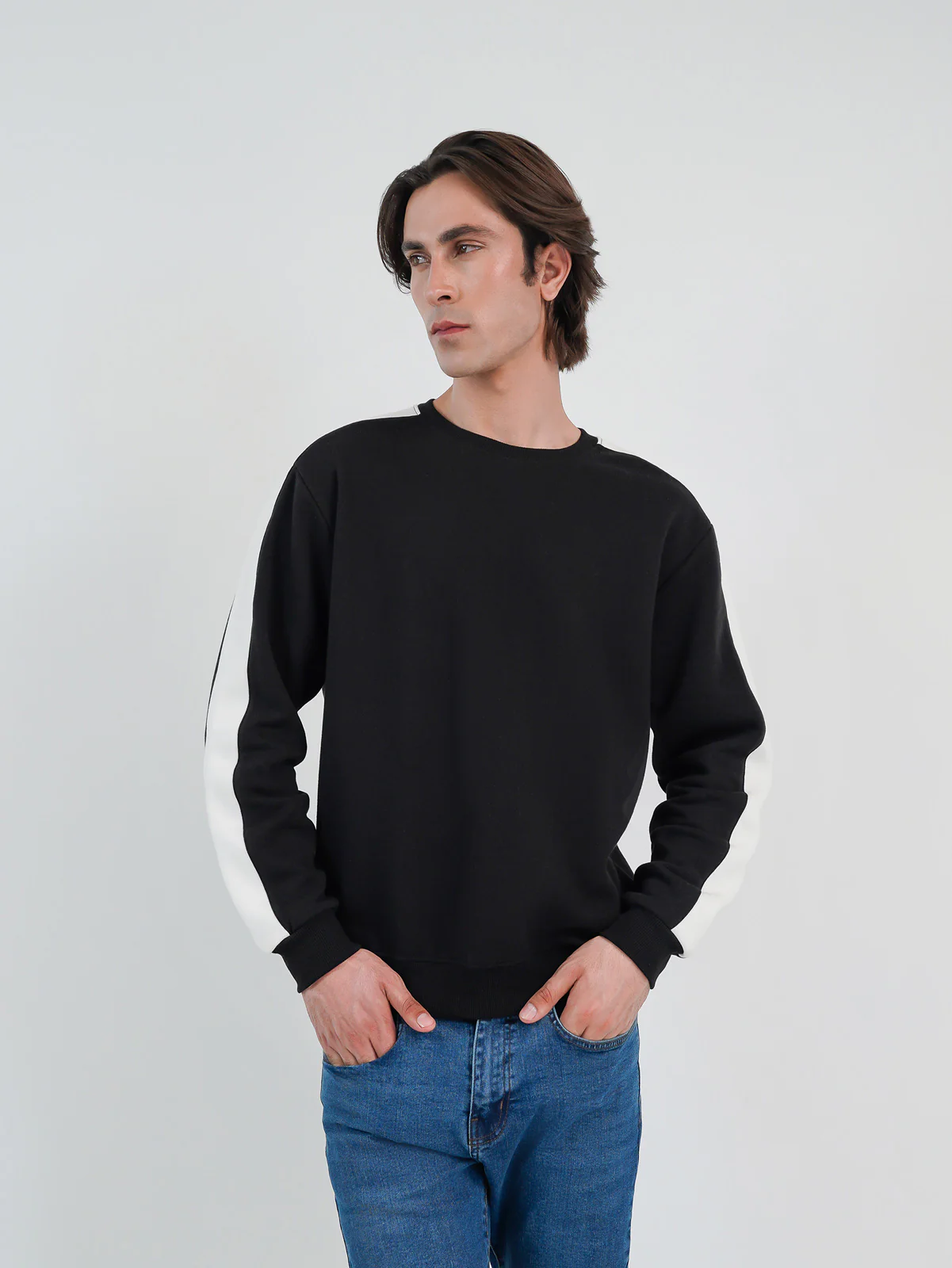 "ELWAY" Casual Cut and Sew Sweatshirt - Image 2