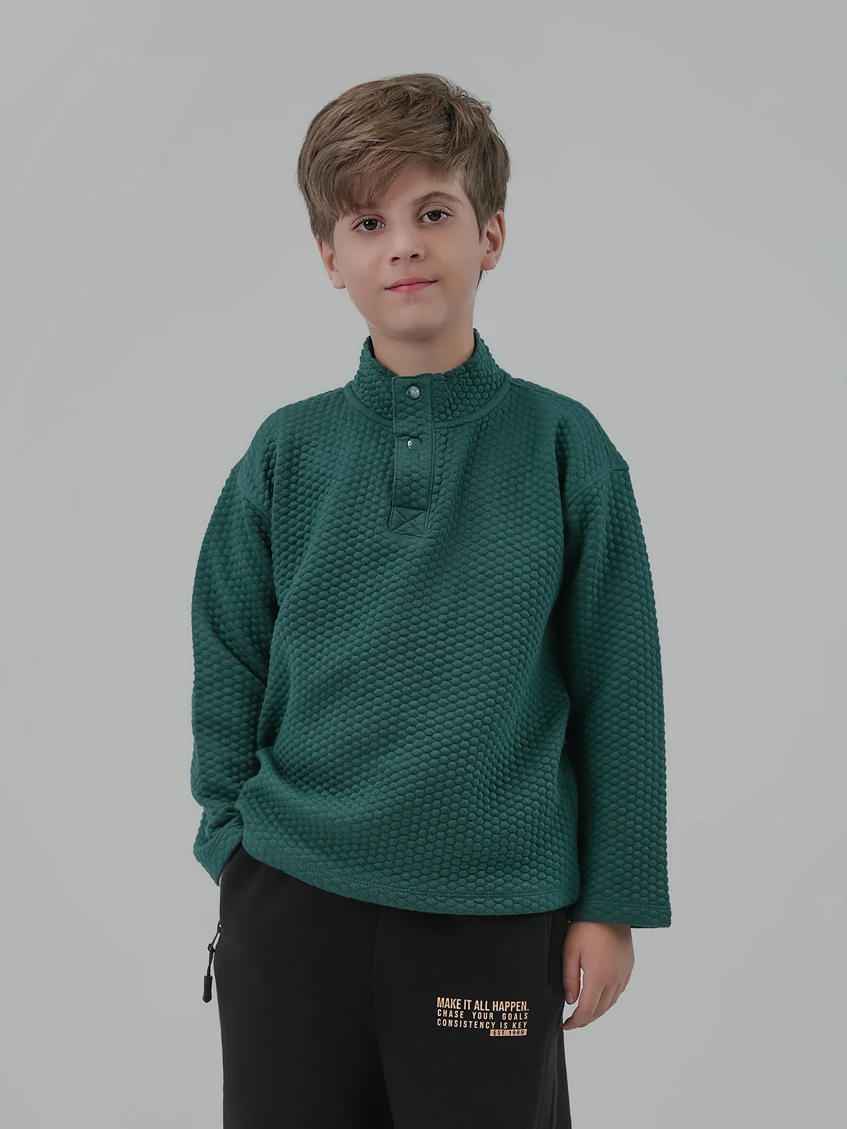 "EMERIC" Warm Drop Shoulder Fleece Sweatshirt