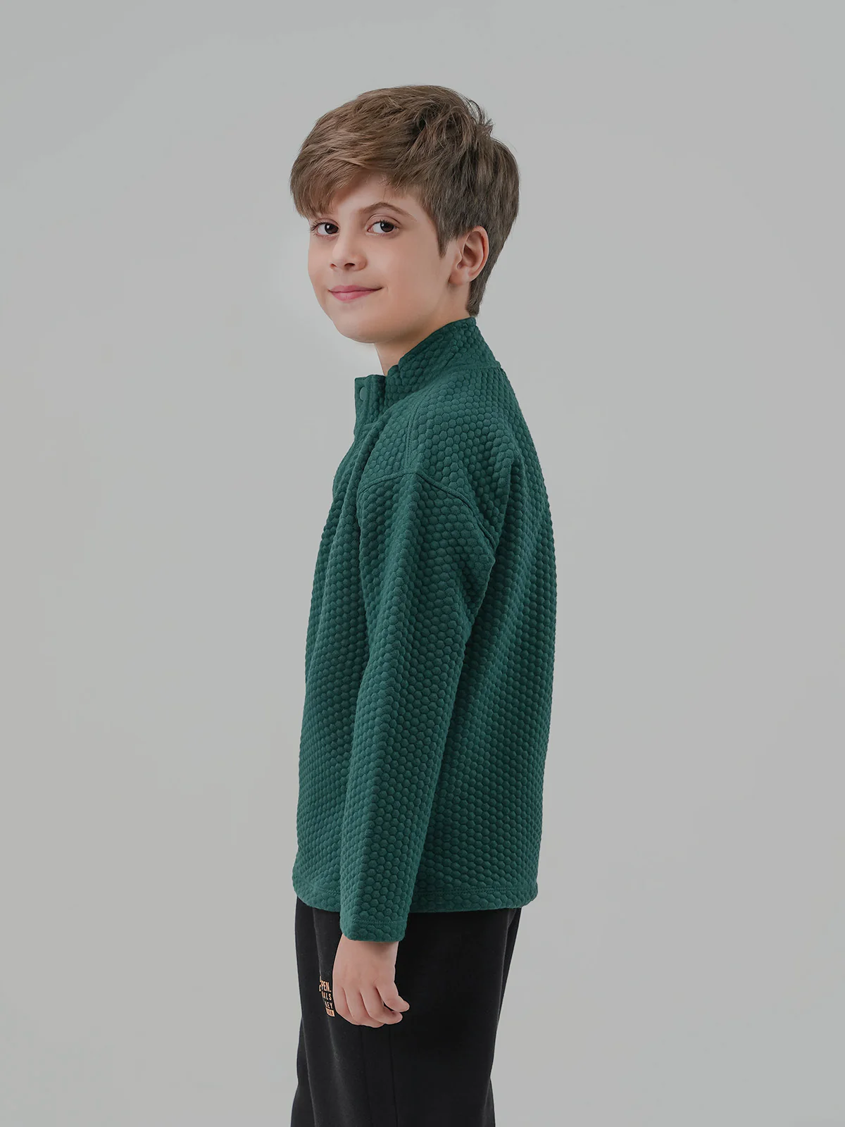 "EMERIC" Warm Drop Shoulder Fleece Sweatshirt - Image 2