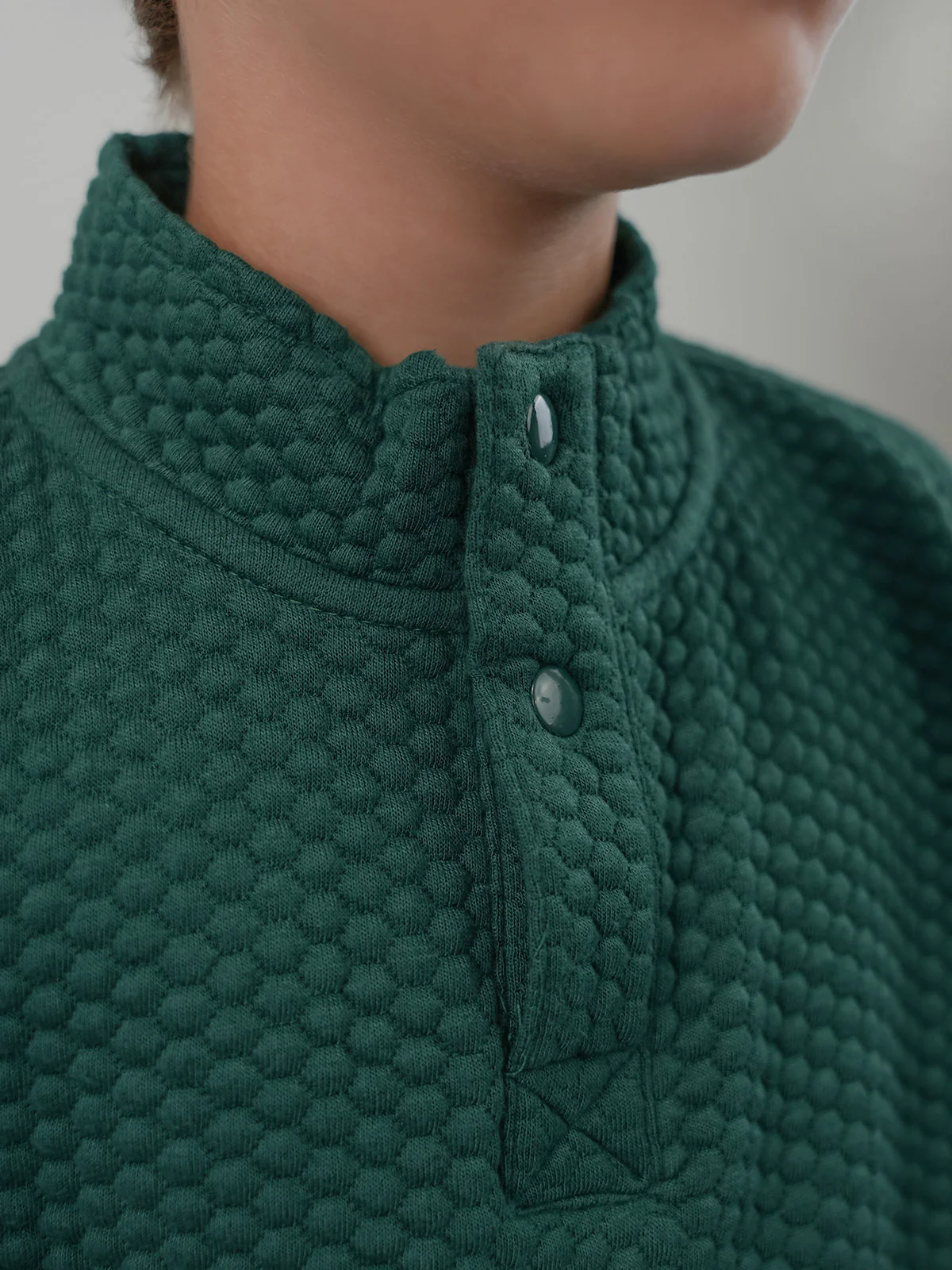 "EMERIC" Warm Drop Shoulder Fleece Sweatshirt - Image 3