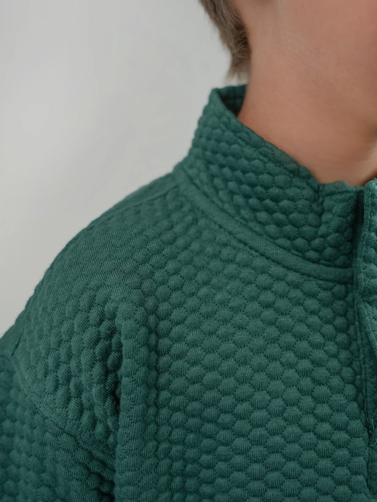 "EMERIC" Warm Drop Shoulder Fleece Sweatshirt - Image 4