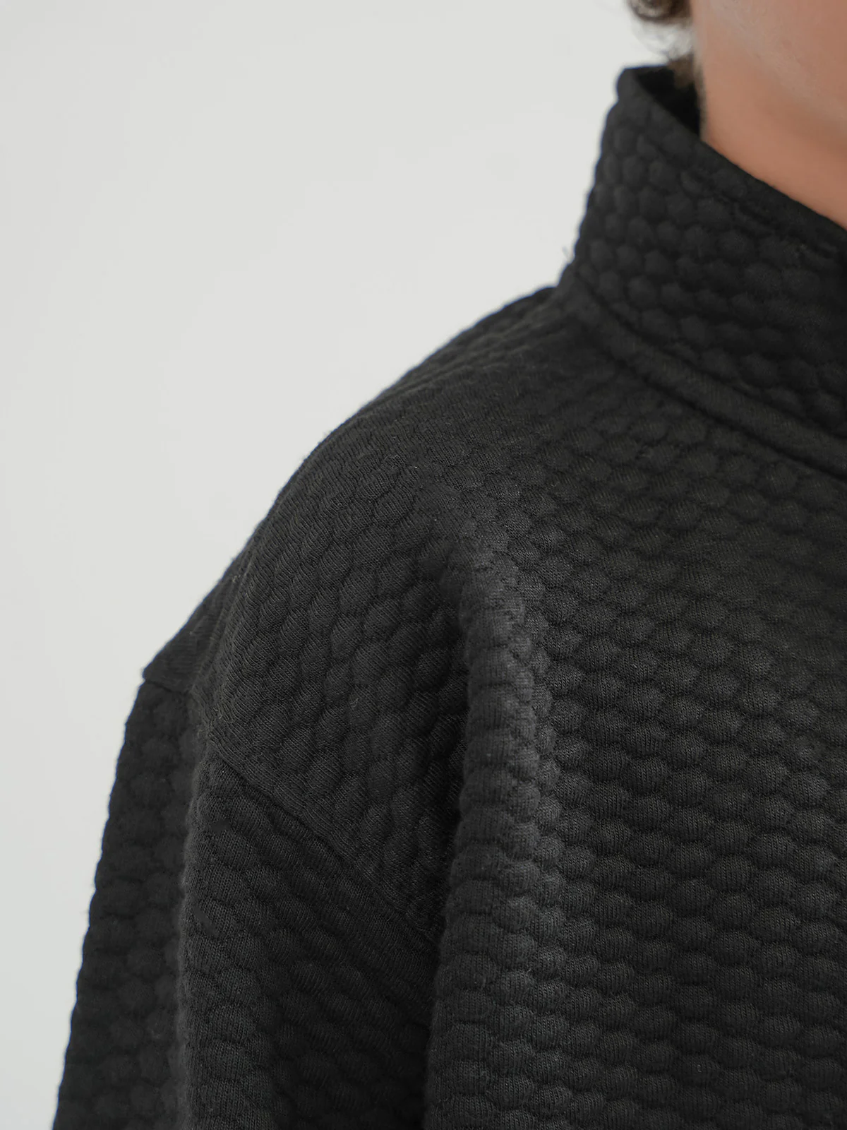 "EMERIC" Warm Drop Shoulder Fleece Sweatshirt - Image 4