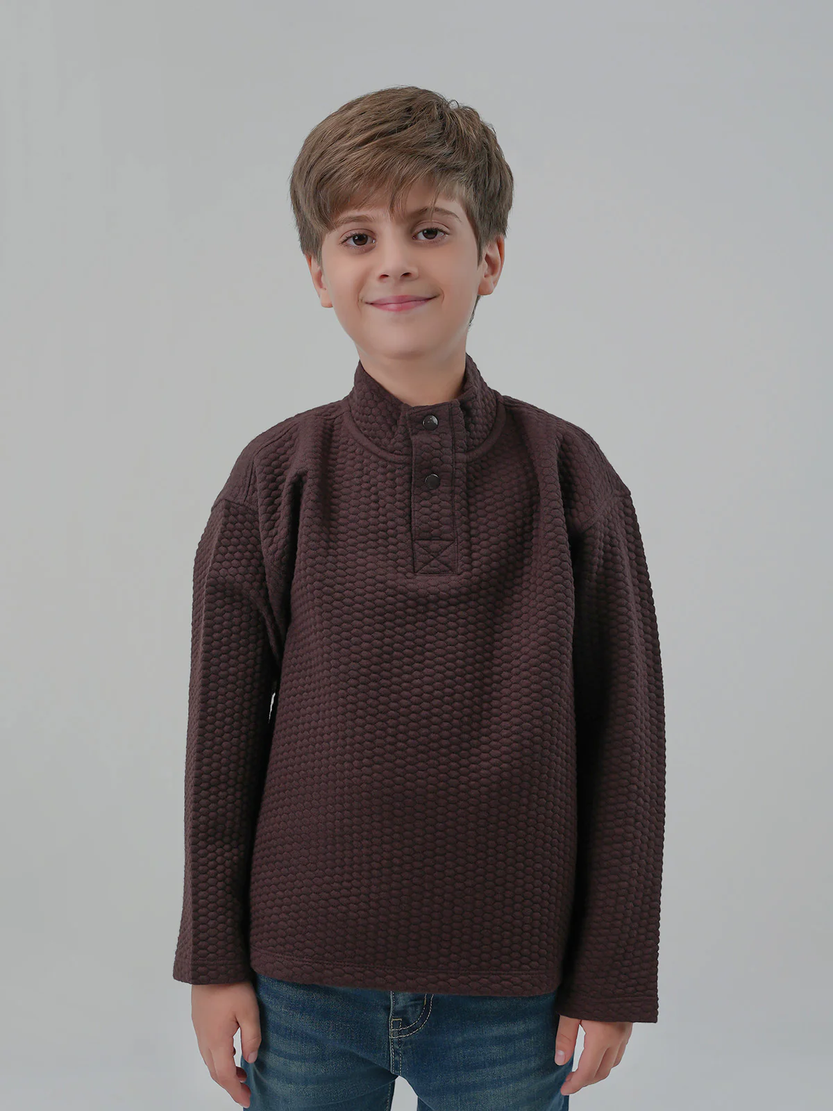 "EMERIC" Warm Drop Shoulder Fleece Sweatshirt - Image 3