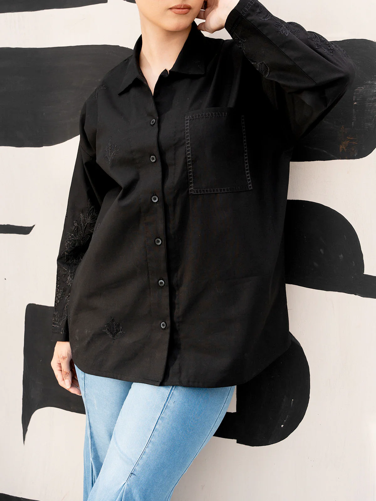 "ENOCH" Basic Regular Fit Cotton Top - Image 2