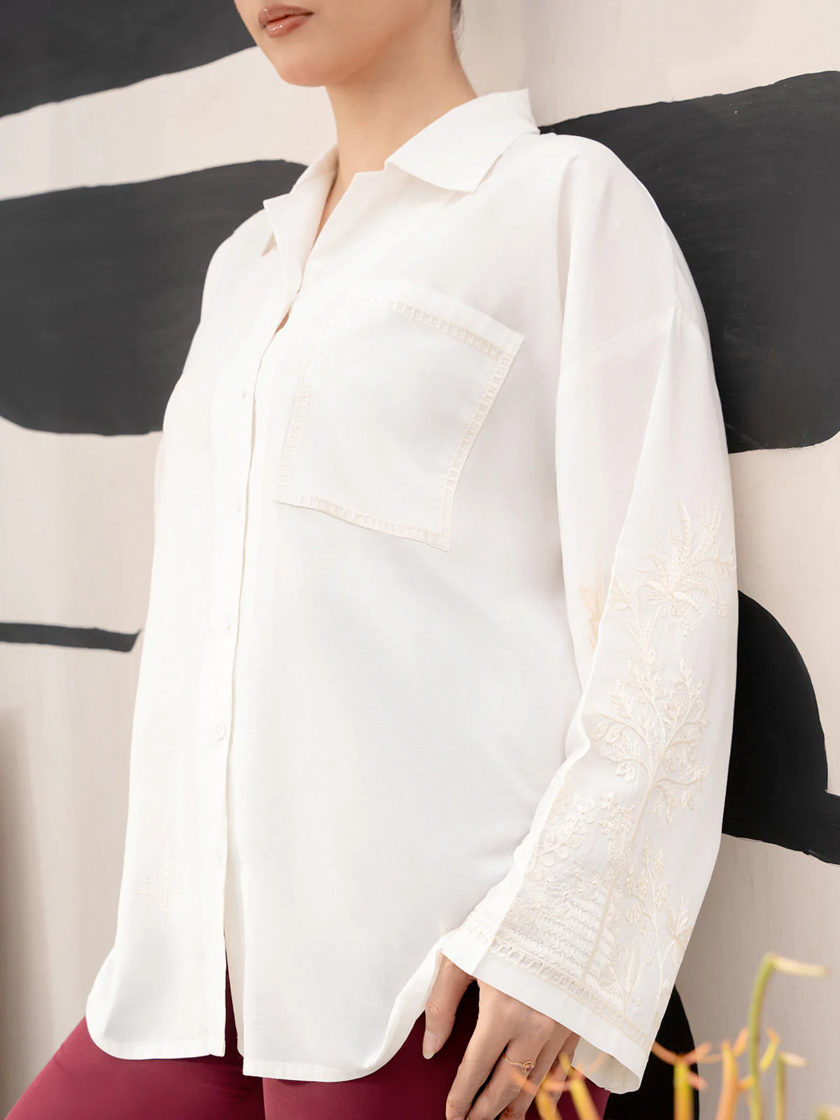 "ENOCH" Basic Regular Fit Cotton Top - Image 3