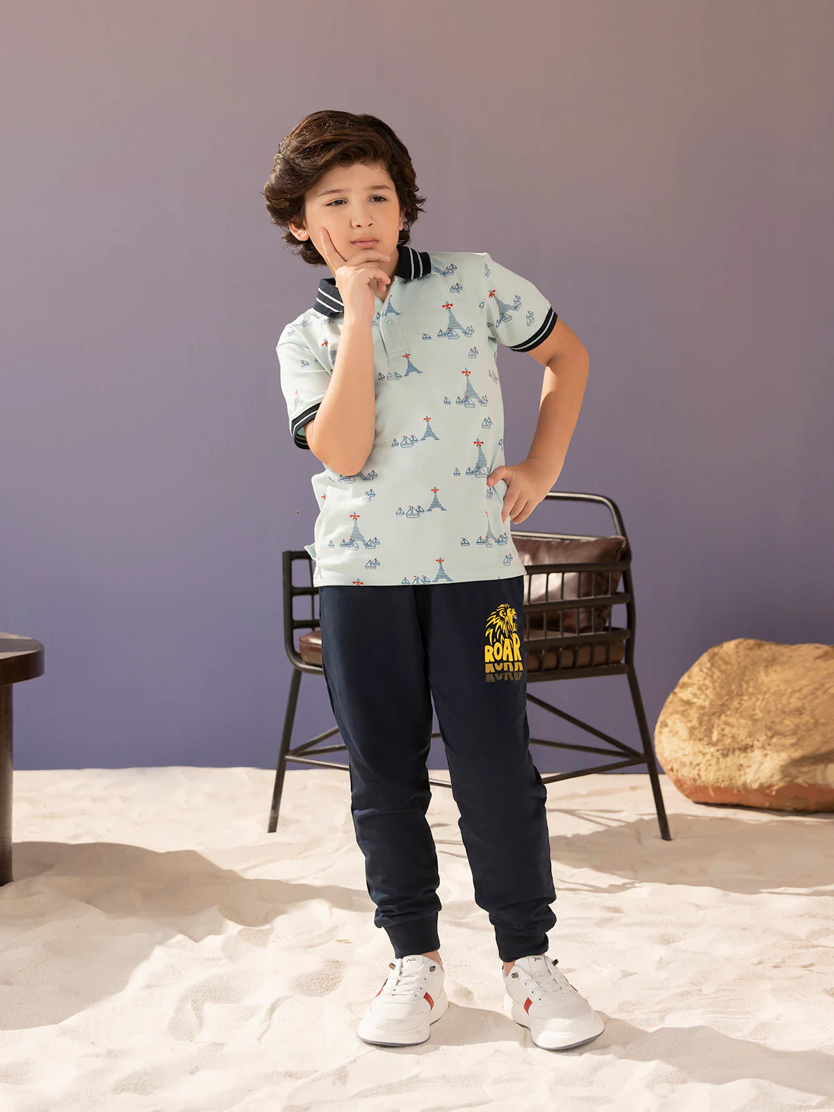 "ENRIQU" Printed Regular Fit Polo Shirt