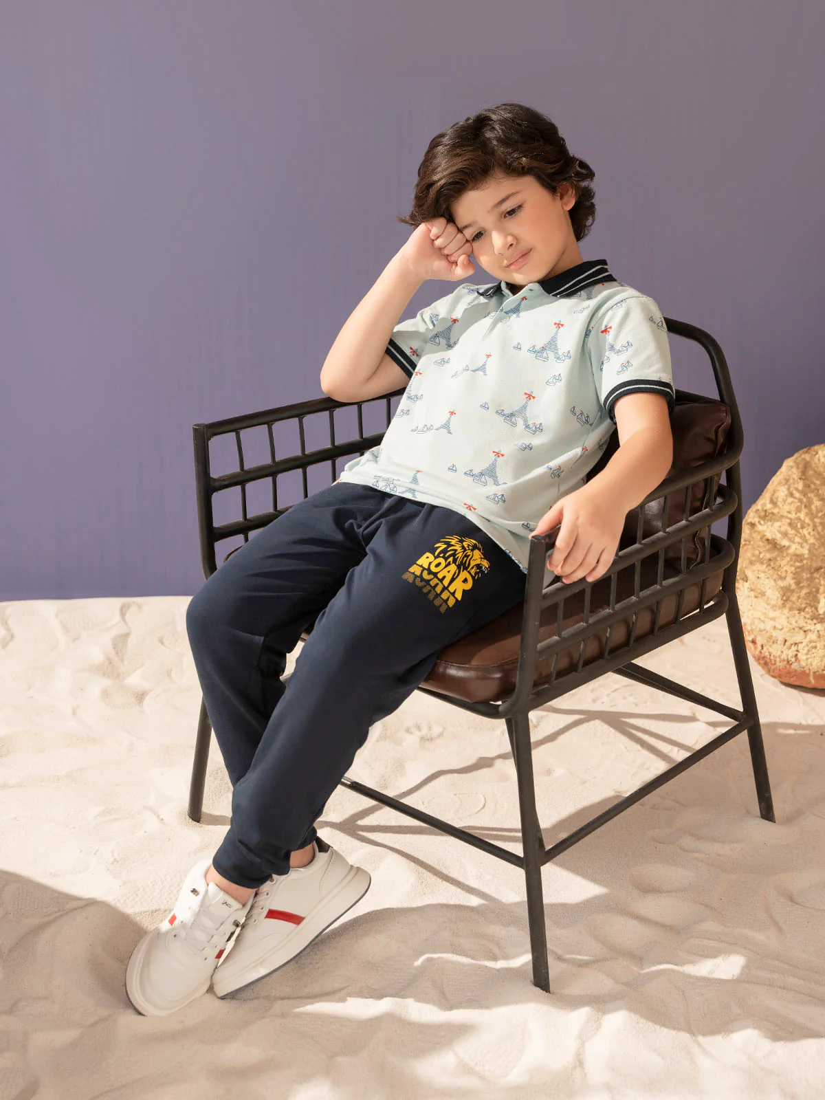 "ENRIQU" Printed Regular Fit Polo Shirt - Image 3