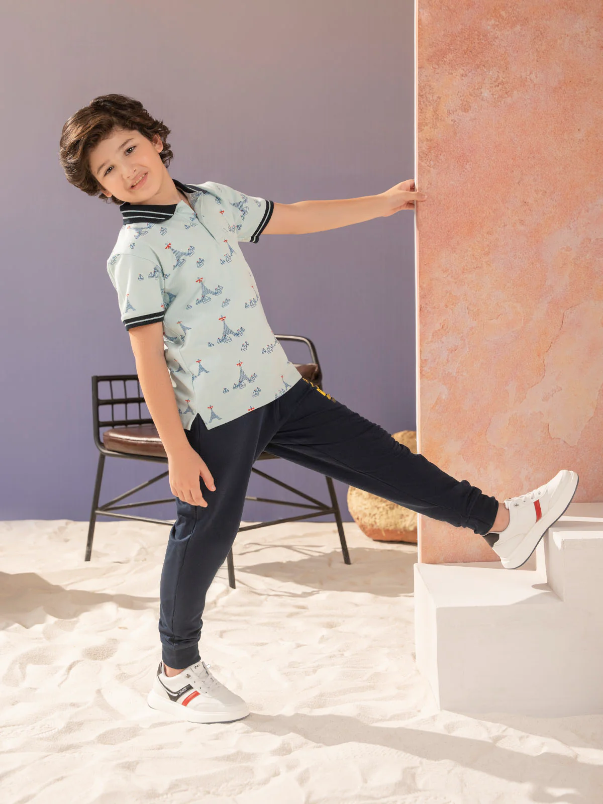 "ENRIQU" Printed Regular Fit Polo Shirt - Image 4