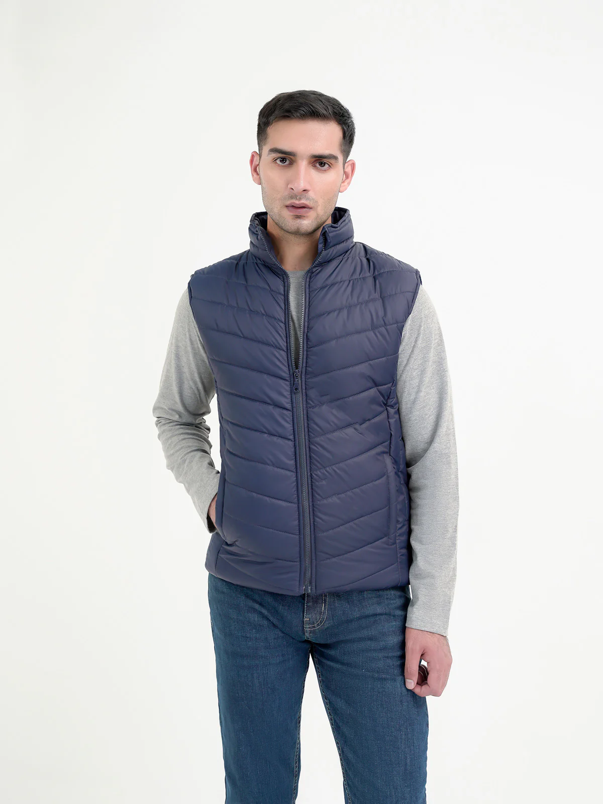 "EOS" Casual Sleeveless Puffer Jacket - Image 2