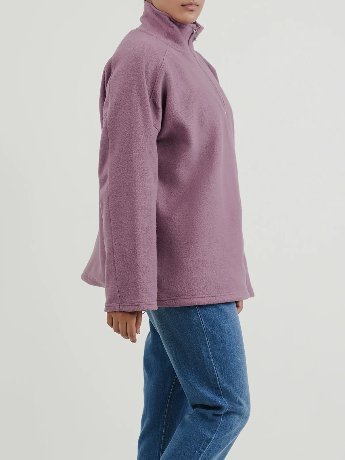 "EOWYN" Half Zipper Fleece Sweatshirt - Image 3