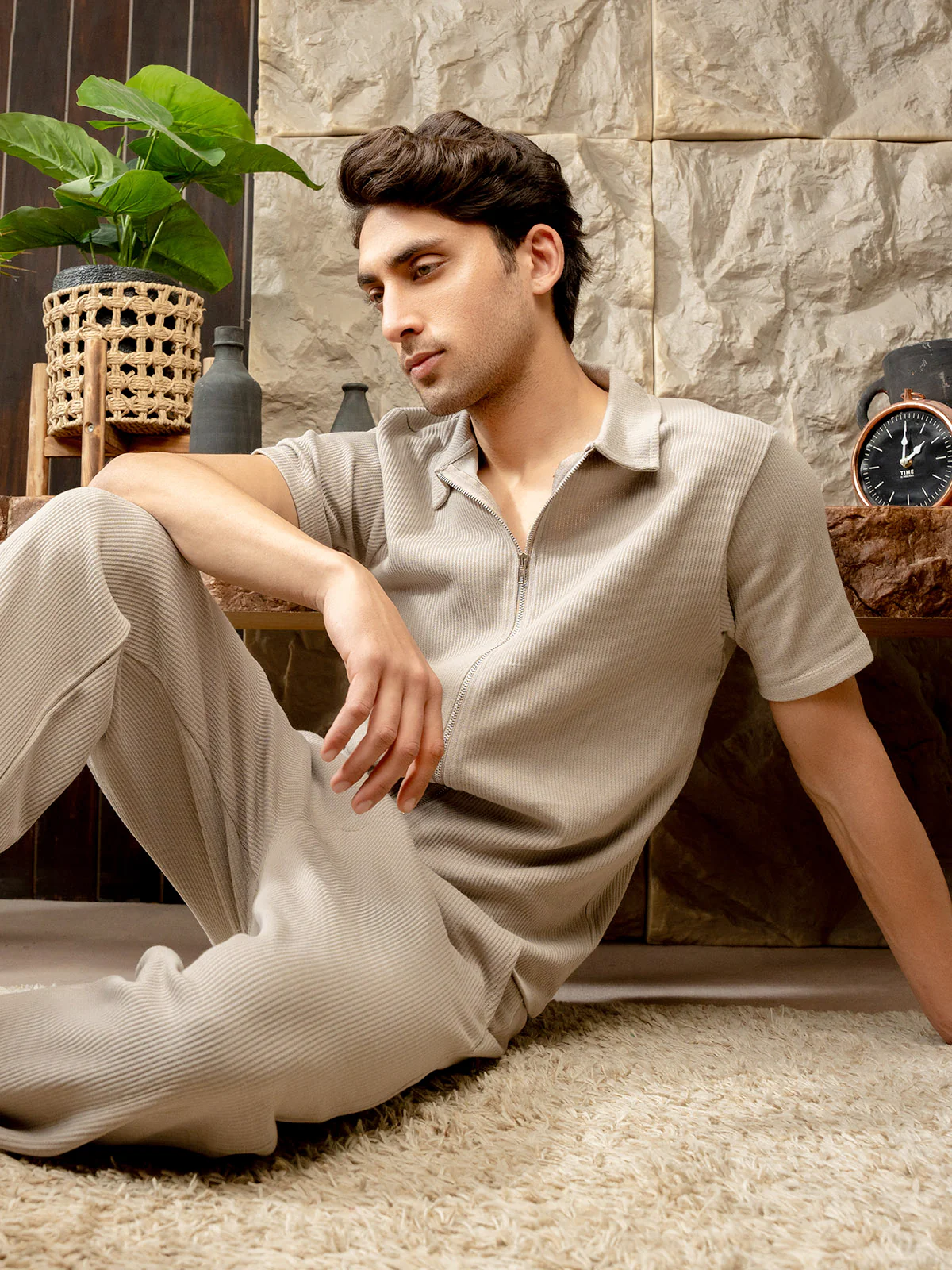 "ERNEST" Regular Fit Jacquard Co Ord Set - Image 6
